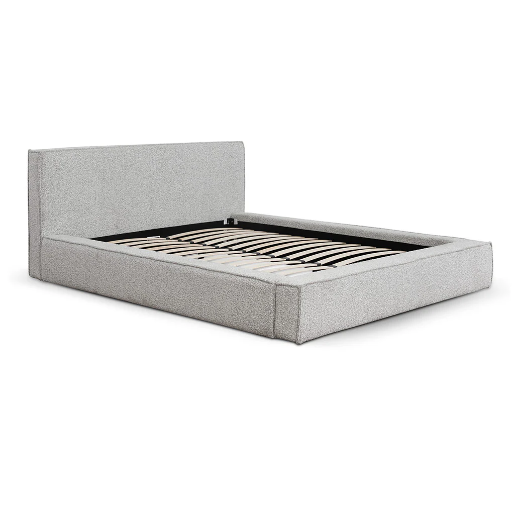 CBD6899-YO Queen Sized Bed Frame - Cloudy Pepper Boucle - Image 3