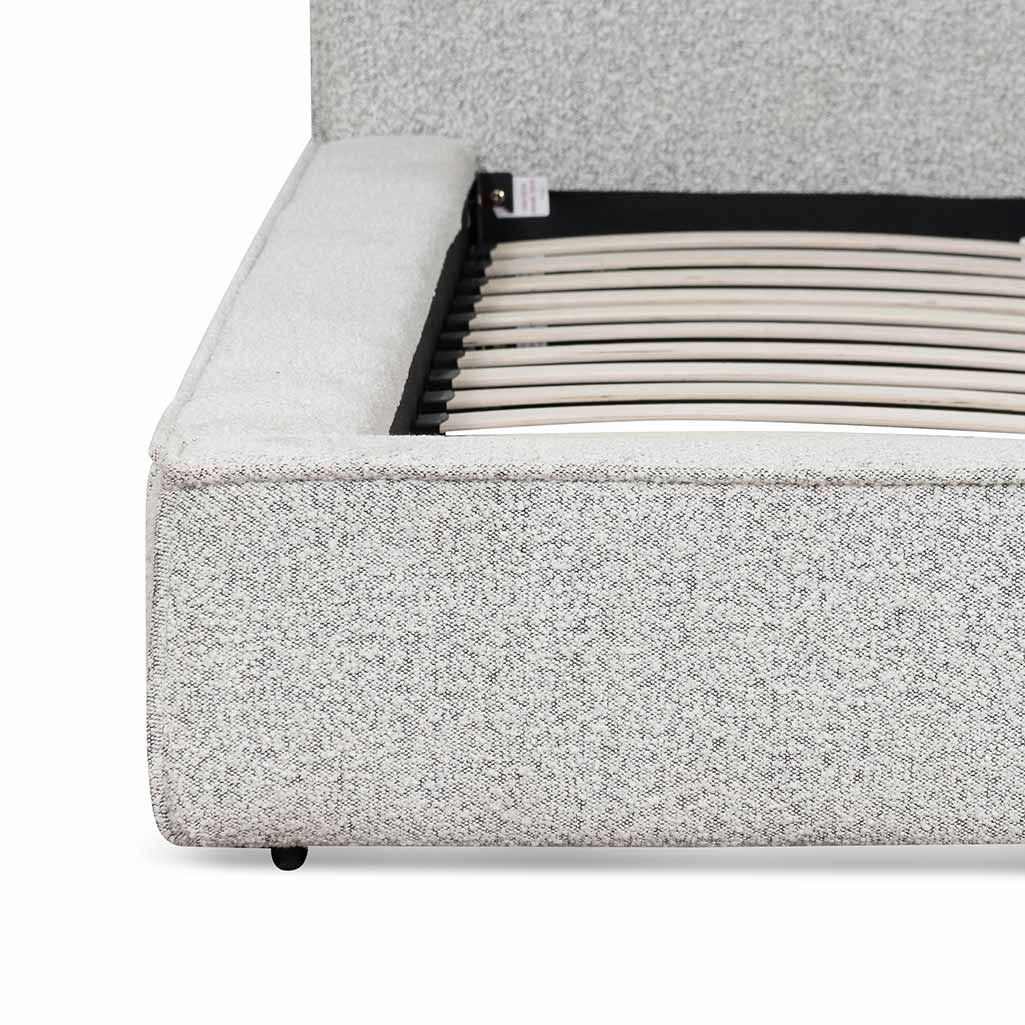 CBD6899-YO Queen Sized Bed Frame - Cloudy Pepper Boucle - Image 6