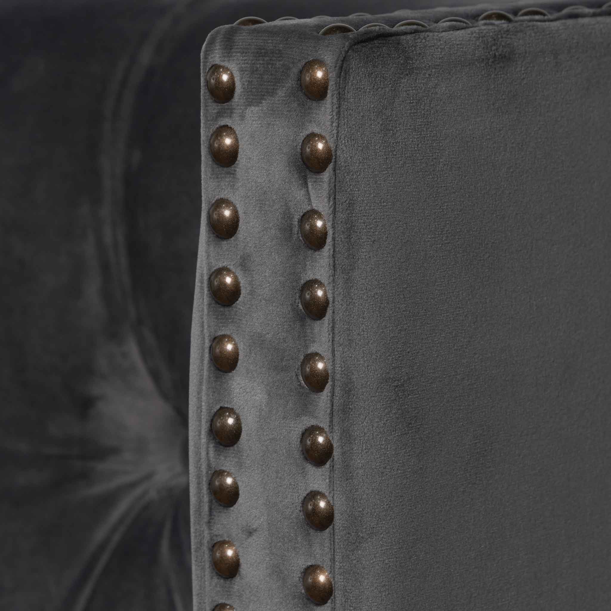 CBD8098-MI King Bed Frame - Charcoal Velvet - Image 11