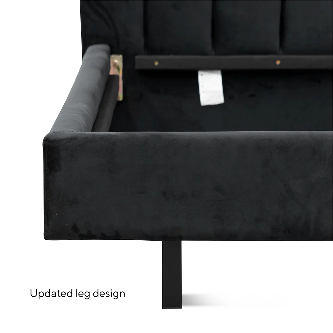 CBD8098-MI King Bed Frame - Charcoal Velvet - Image 12