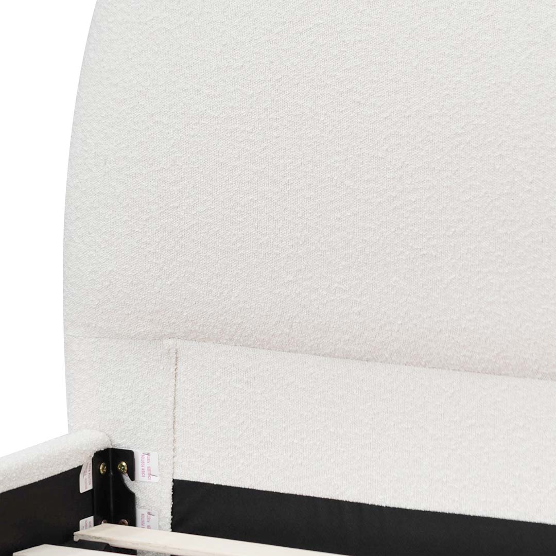 CBD8147-YO Queen Bed Frame - Cream White Boucle - Image 7