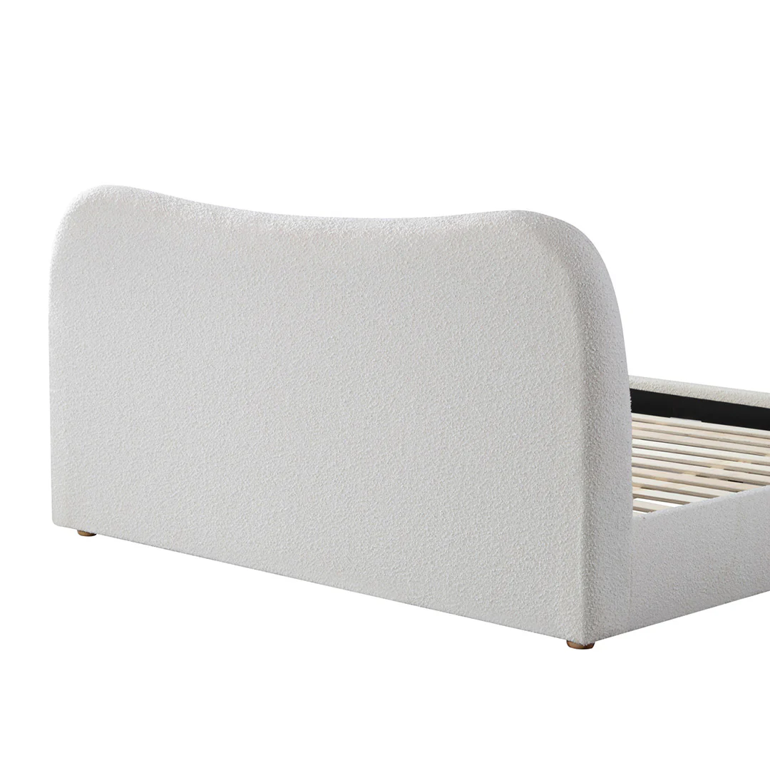 CBD8149-YO King Bed Frame - Cream White Boucle - Image 12