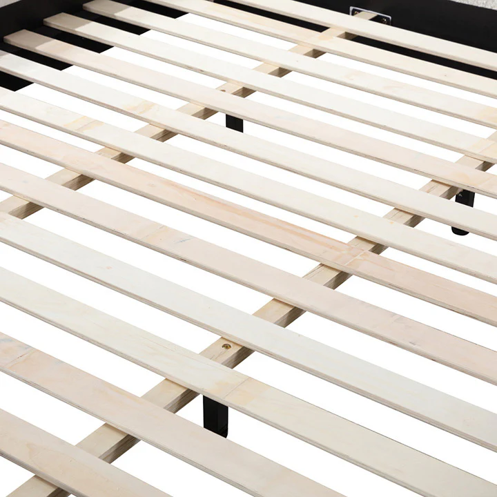 CBD8149-YO King Bed Frame - Cream White Boucle - Image 8