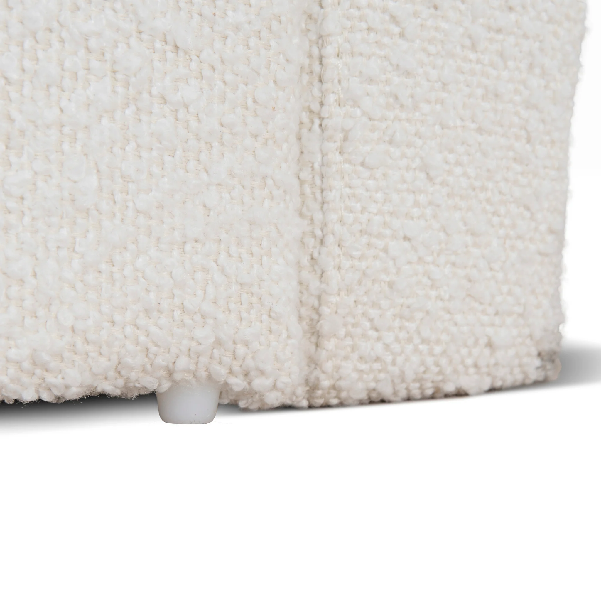 CBD8364-YO Single Sized Bed Frame - Antique White Boucle with Storage - Image 14