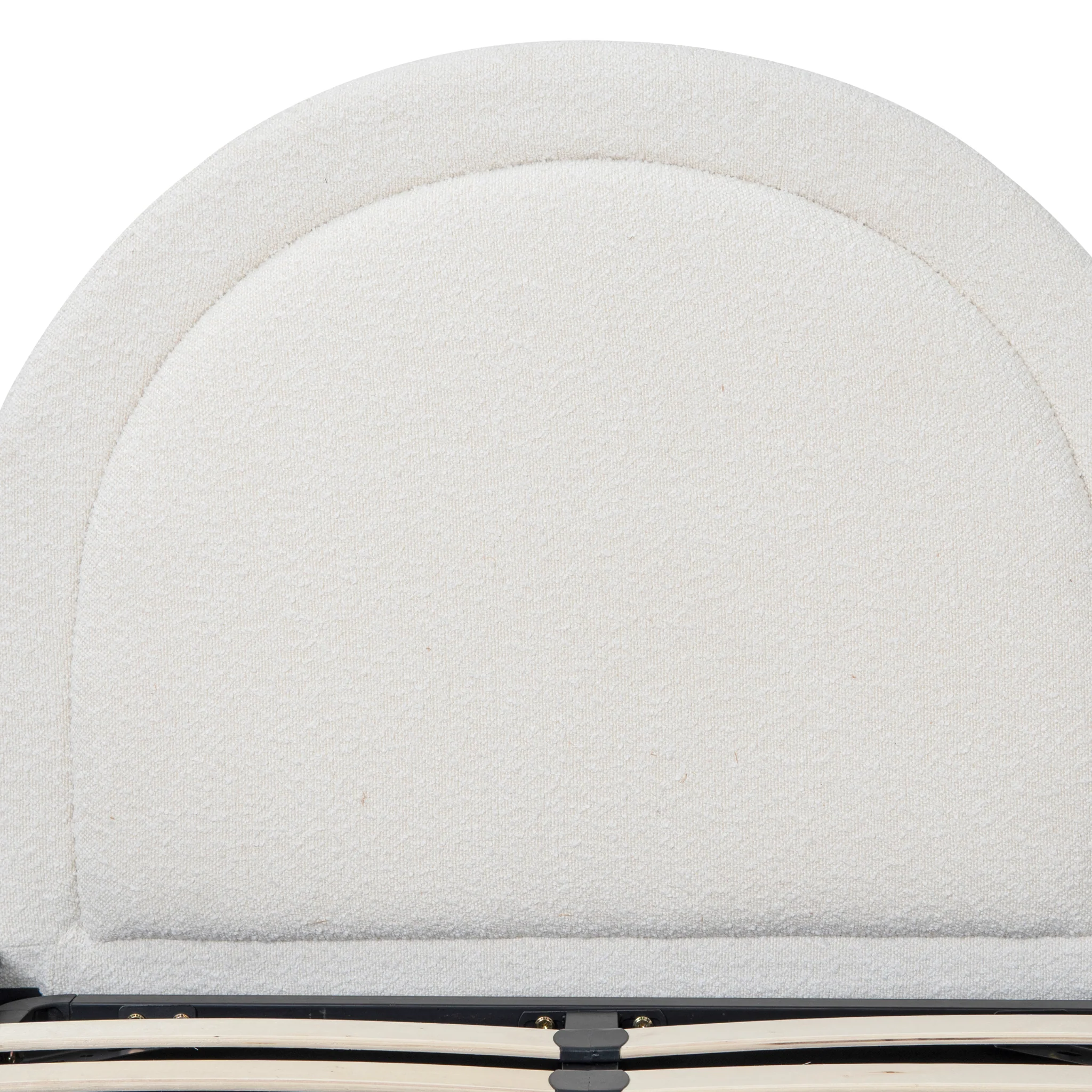 CBD8364-YO Single Sized Bed Frame - Antique White Boucle with Storage - Image 16