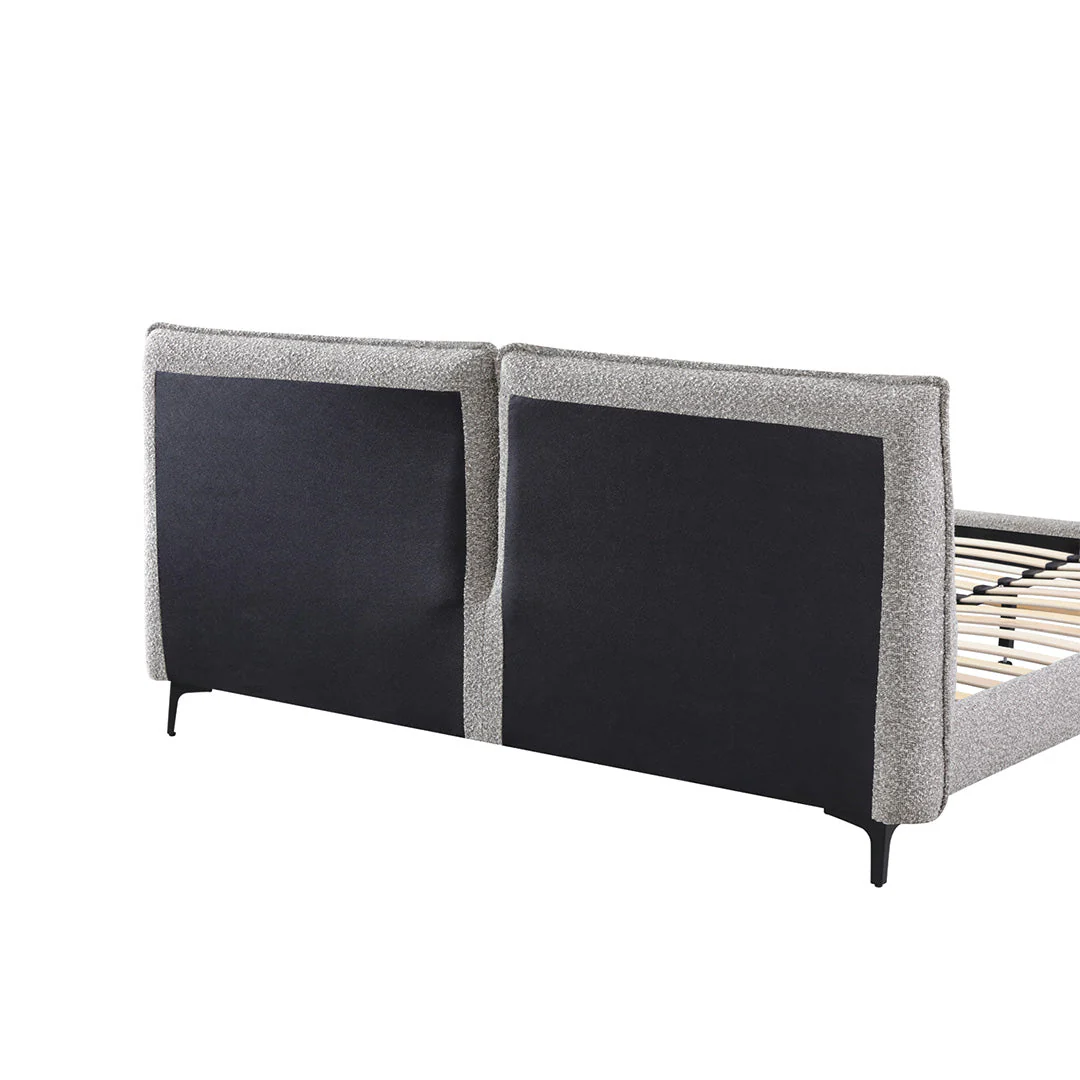 CBD8365-YO Fabric Queen Bed Frame - Olive Brown Boucle - Image 14