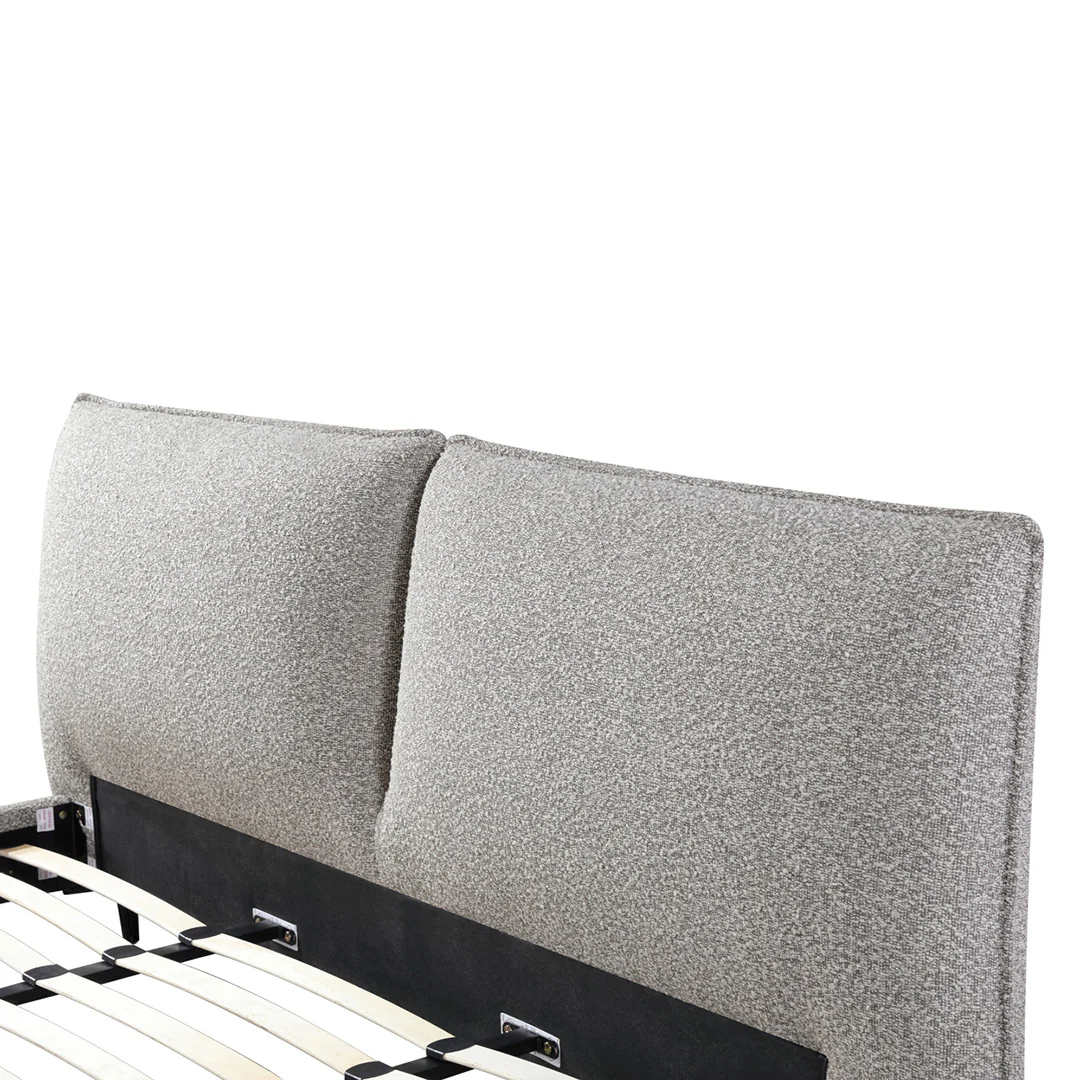 CBD8393-YO Fabric King Bed Frame - Olive Brown Boucle - Image 11