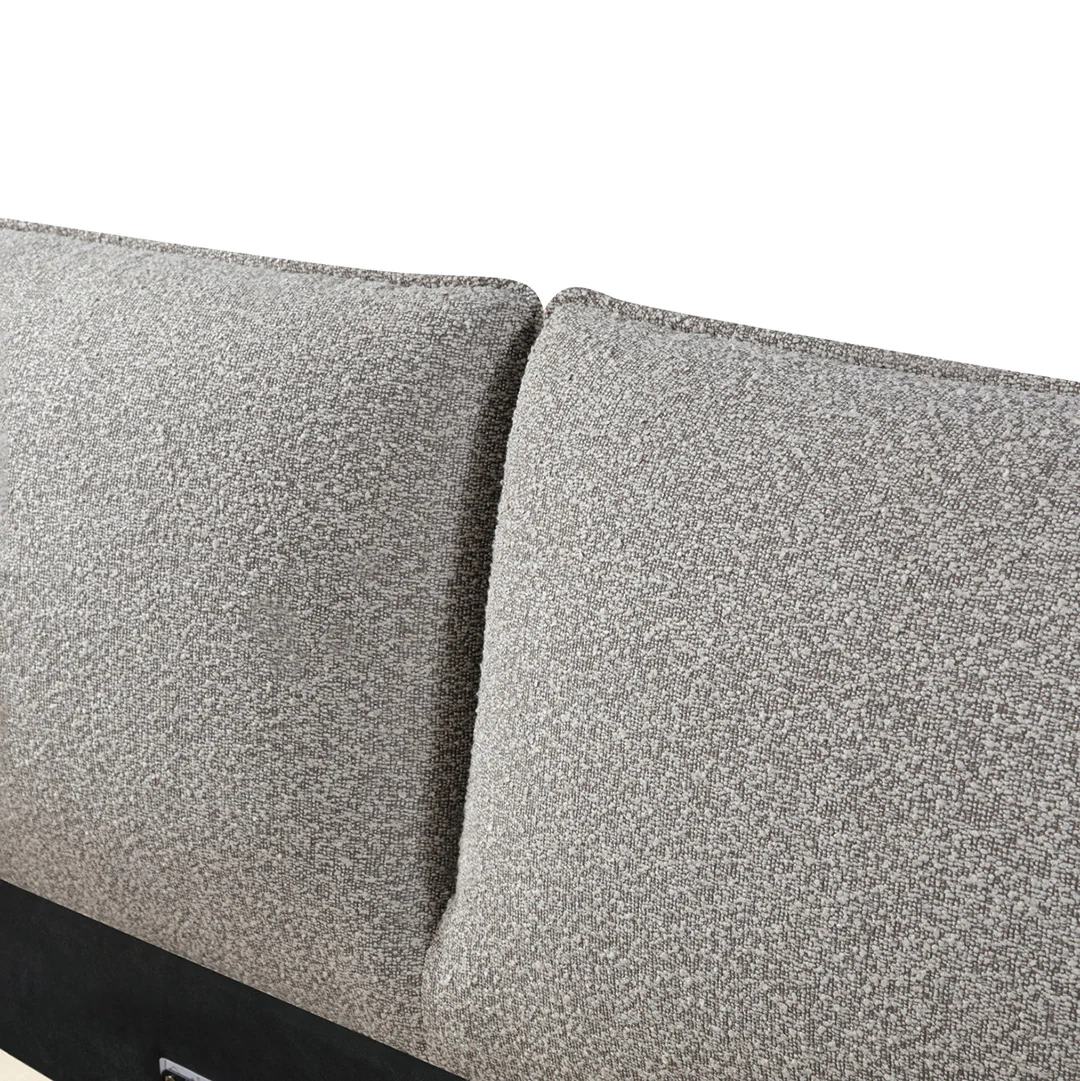 CBD8393-YO Fabric King Bed Frame - Olive Brown Boucle - Image 12