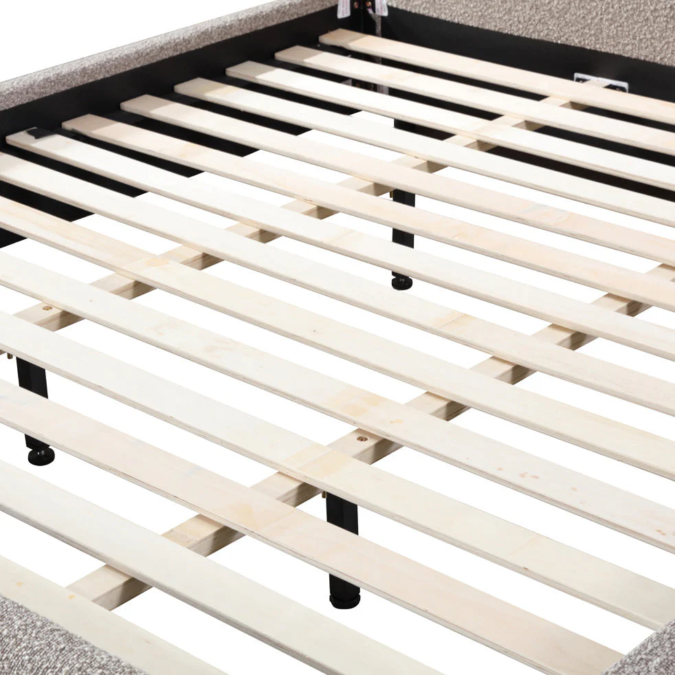 CBD8395-YO Queen Bed Frame - Olive Brown Boucle - Image 12
