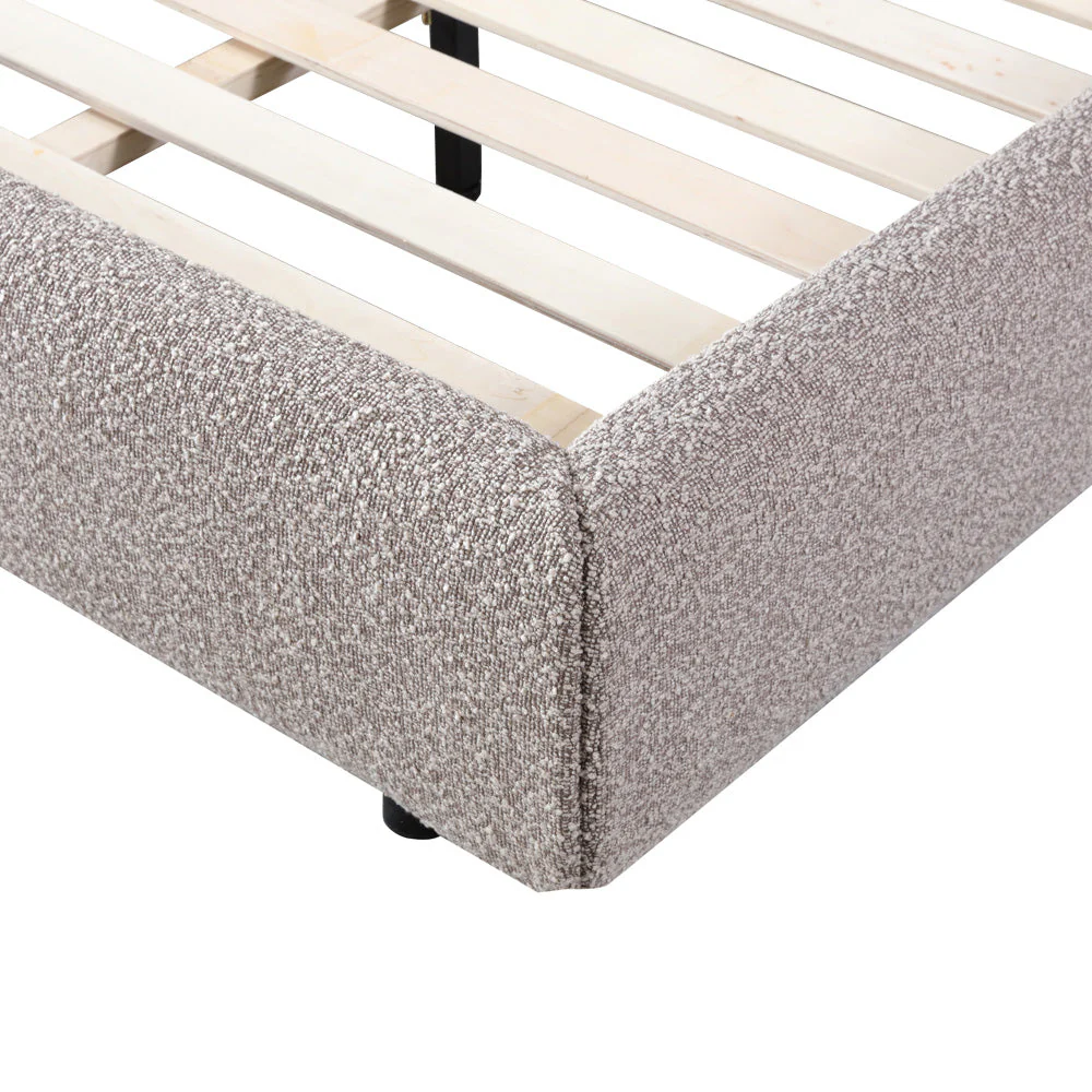 CBD8395-YO Queen Bed Frame - Olive Brown Boucle - Image 13