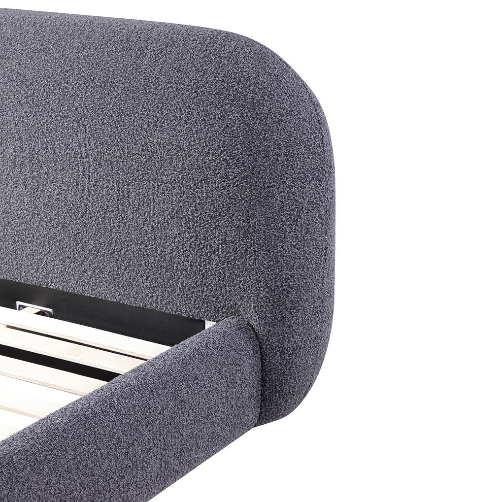 CBD8397-YO Queen Bed Frame - Charcoal Pepper Boucle - Image 10