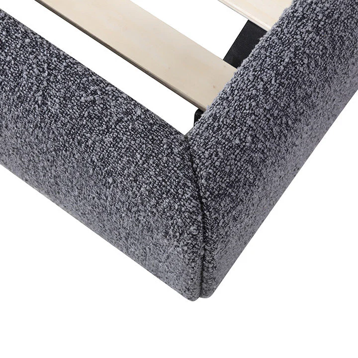 CBD8397-YO Queen Bed Frame - Charcoal Pepper Boucle - Image 12