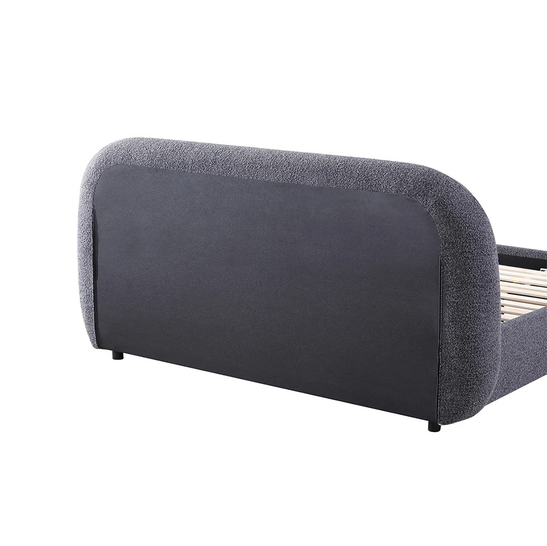 CBD8397-YO Queen Bed Frame - Charcoal Pepper Boucle - Image 13