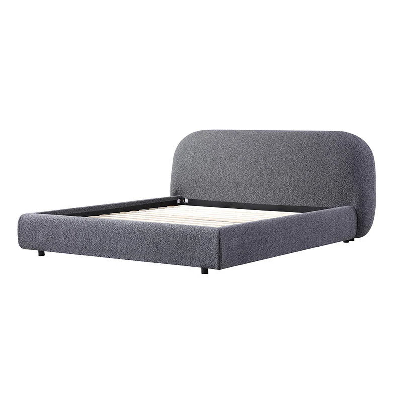 CBD8397-YO Queen Bed Frame - Charcoal Pepper Boucle - Image 6