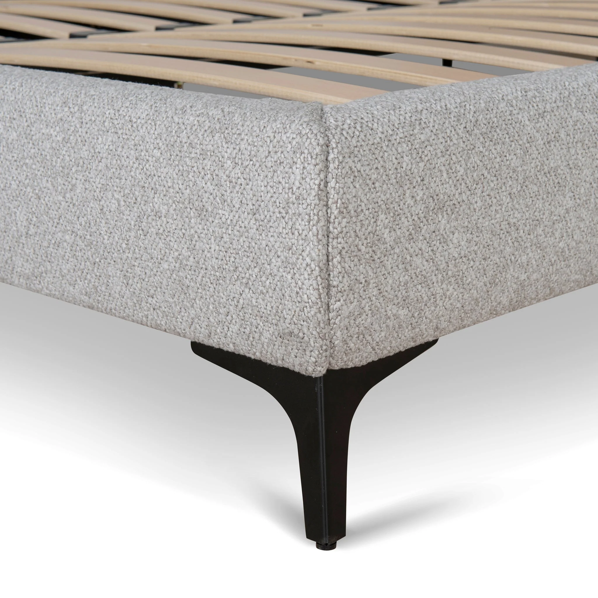 CBD8827-YO Fabric King Bed Frame - Clay Grey - Image 11