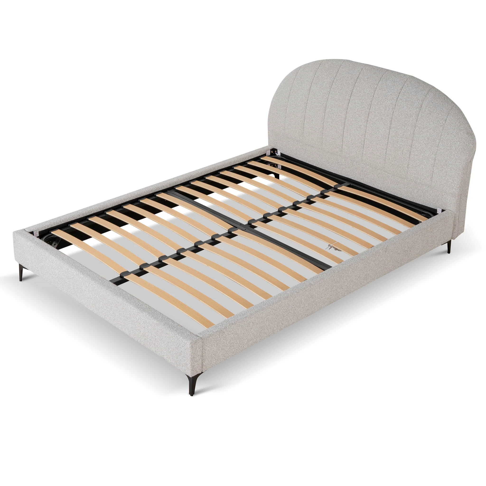 CBD8831-YO Fabric Queen Bed Frame - Clay Grey - Image 3