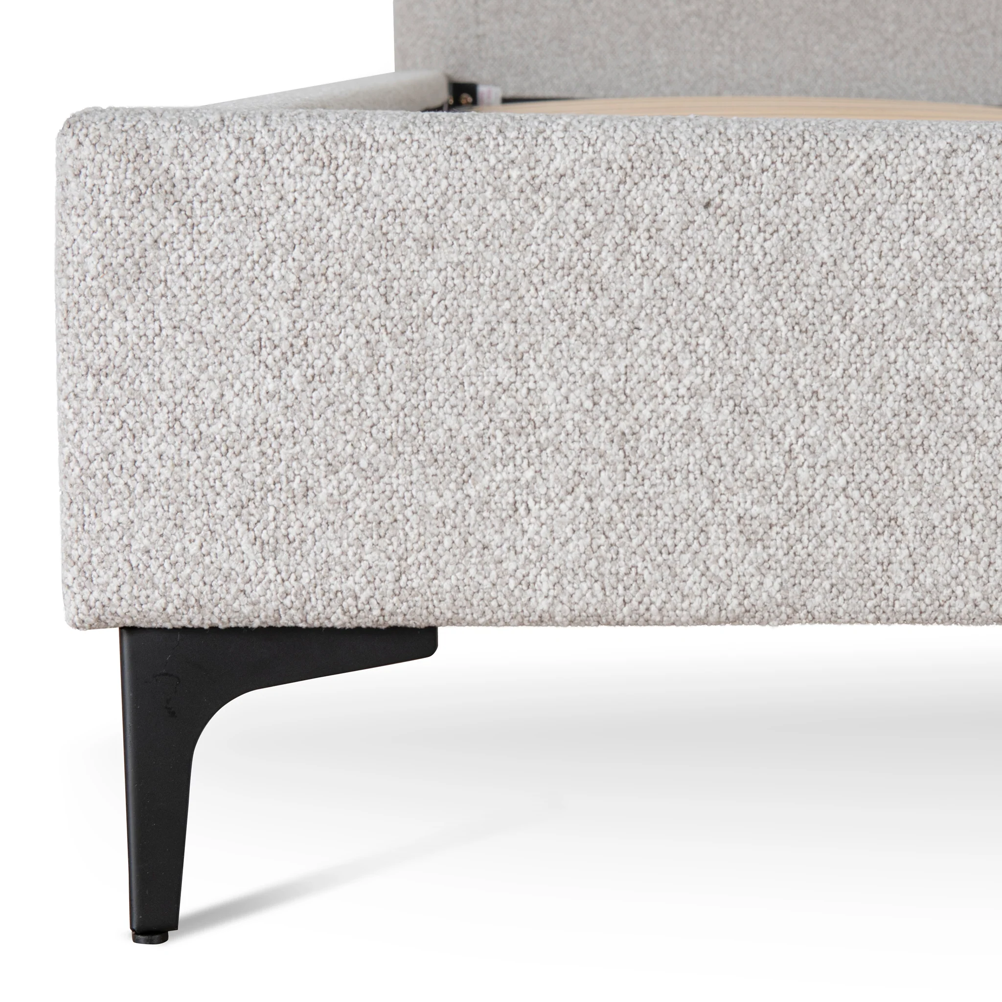 CBD8831-YO Fabric Queen Bed Frame - Clay Grey - Image 5