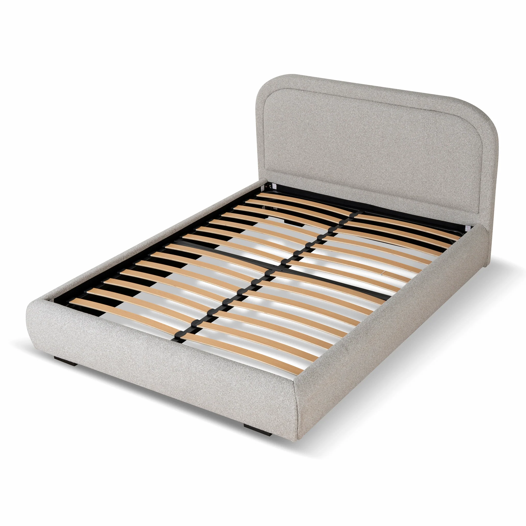 CBD8920-YO Fabric Queen Bed Frame - Clay Grey - Image 3
