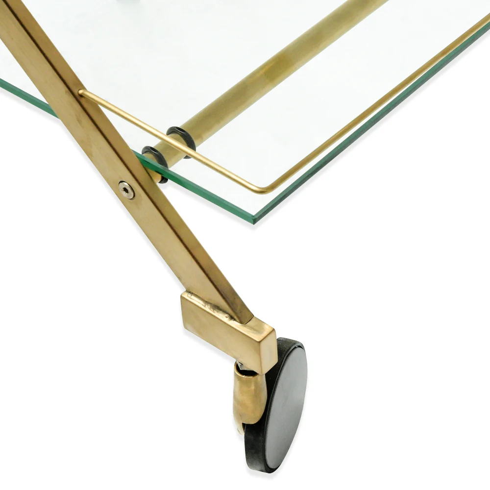 CBR005-BS Brushed Gold Bar Cart - Image 4