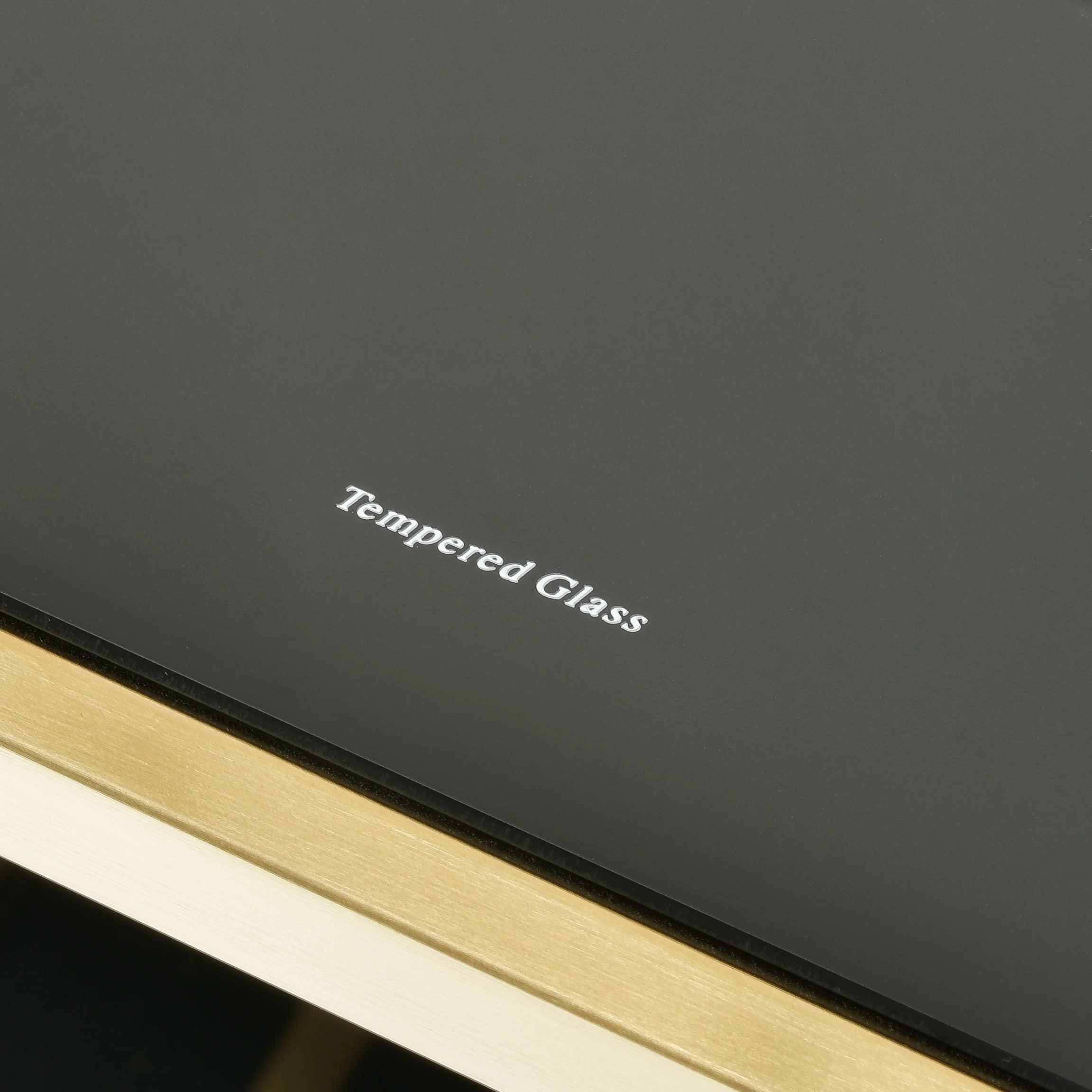 CBR006-KS Bar Cart - Tempered Glass - Gold  Base - Image 8