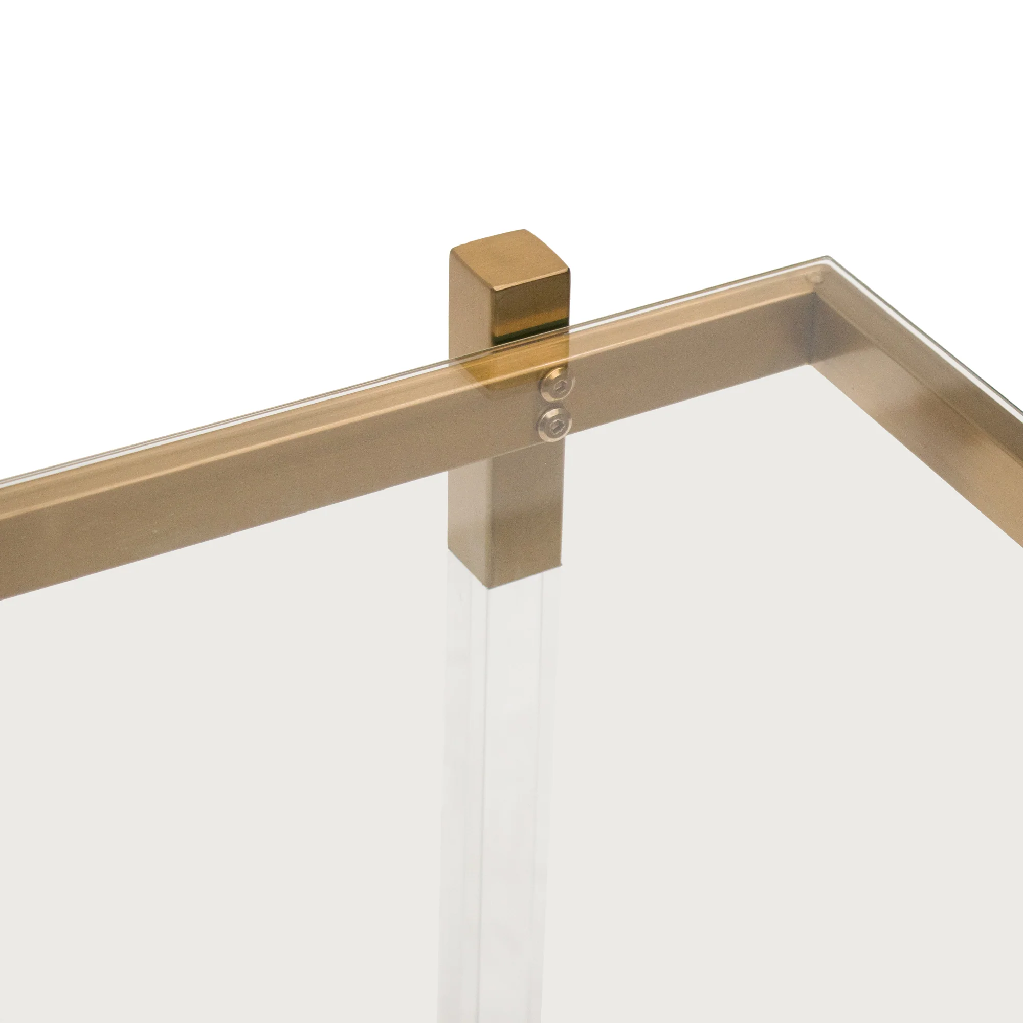 CBR6940-BS Glass Bar Cart - Brushed Gold - Image 5