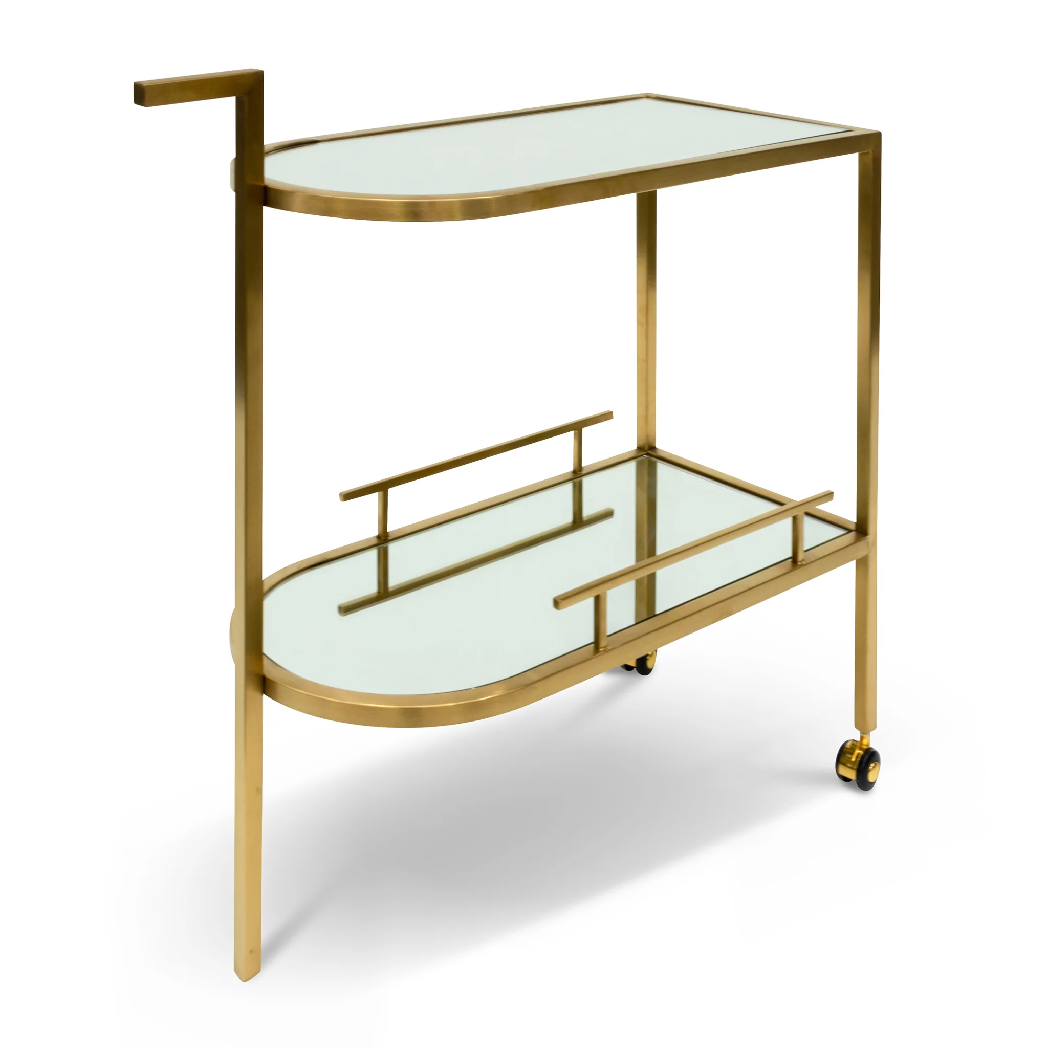 CBR6955-KS Bar Cart - Mirror and Gold Base - Image 3