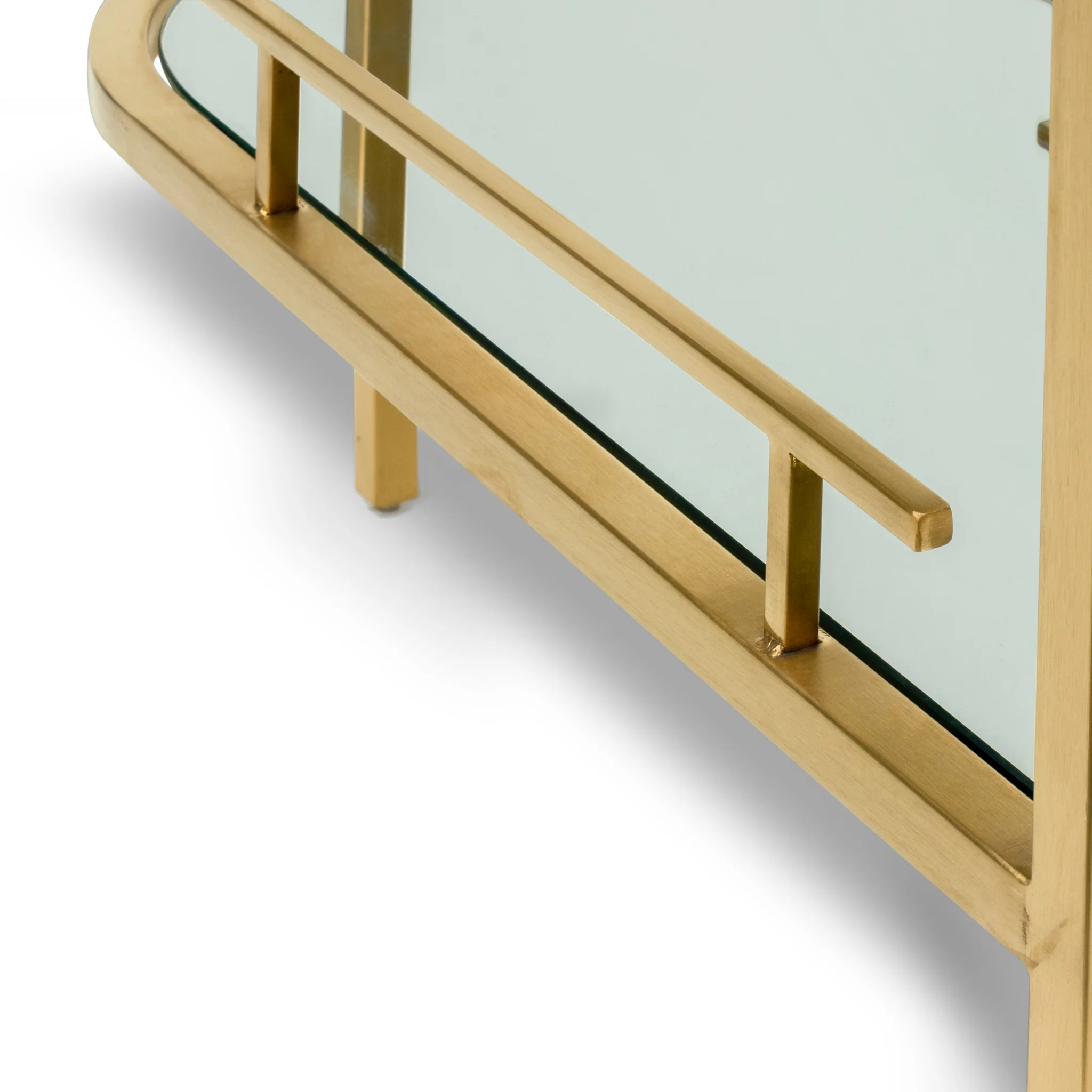 CBR6955-KS Bar Cart - Mirror and Gold Base - Image 5