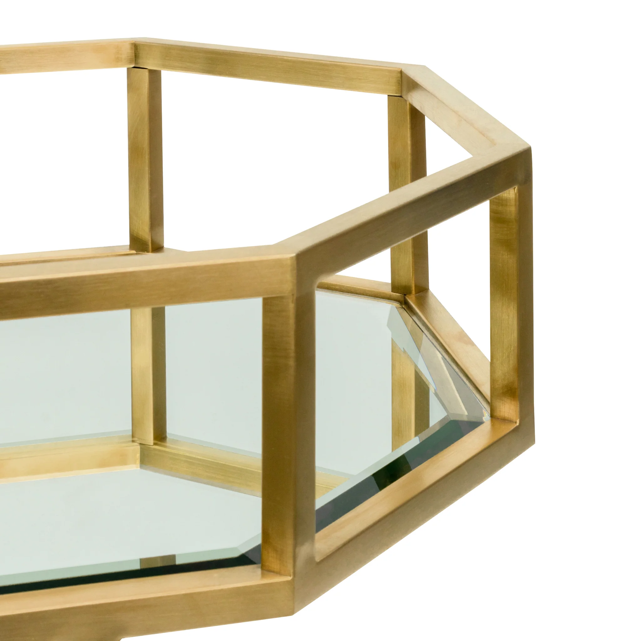 CBR6956-KS Bar Cart - Mirror and Gold Base - Image 4