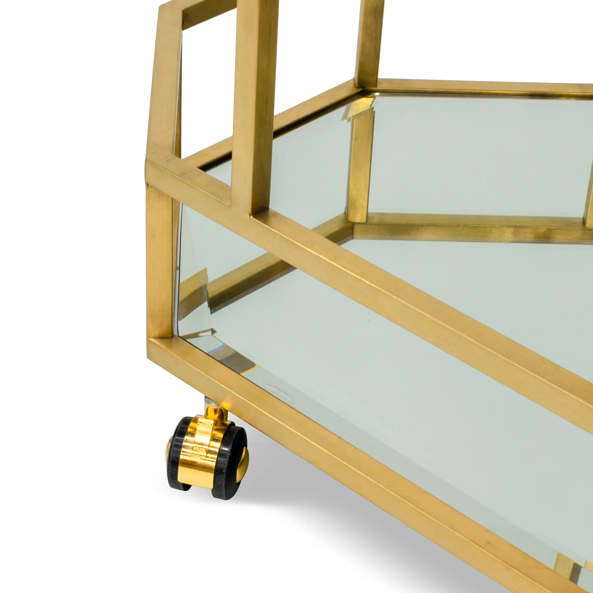 CBR6956-KS Bar Cart - Mirror and Gold Base - Image 5
