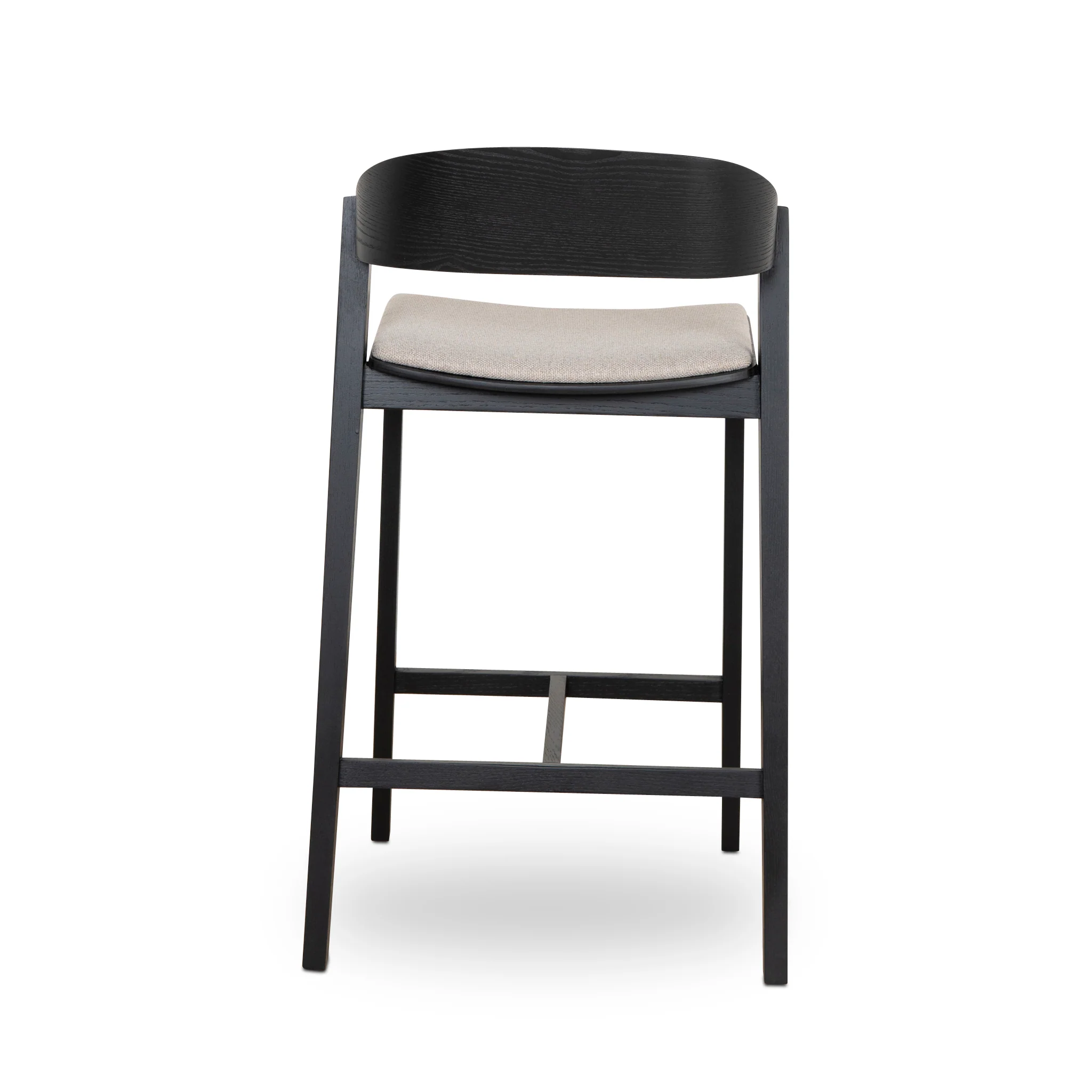 CBS10057-SD Black Bar Stool - Grey Seat - Image 4