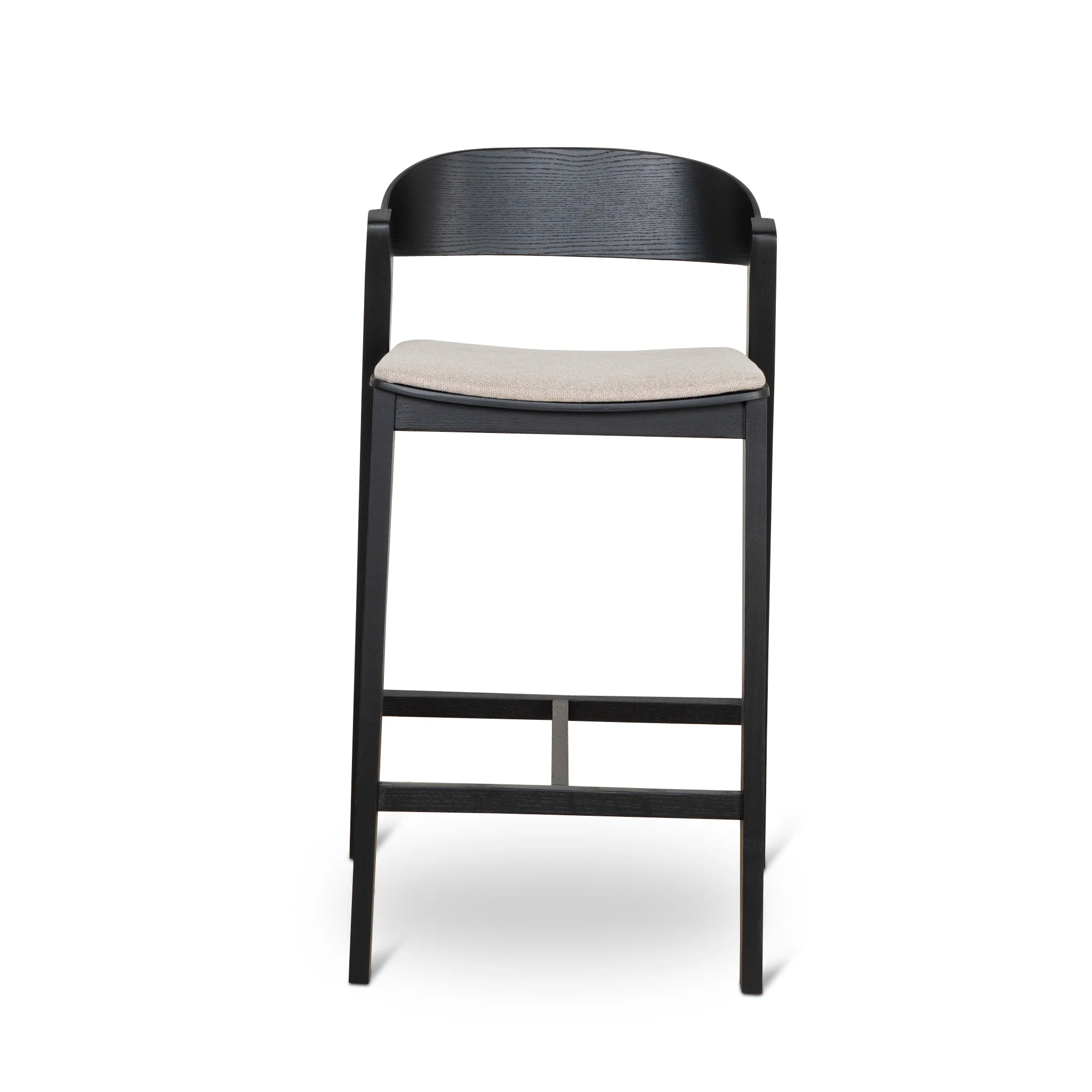 CBS10057-SD Black Bar Stool - Grey Seat - Image 5