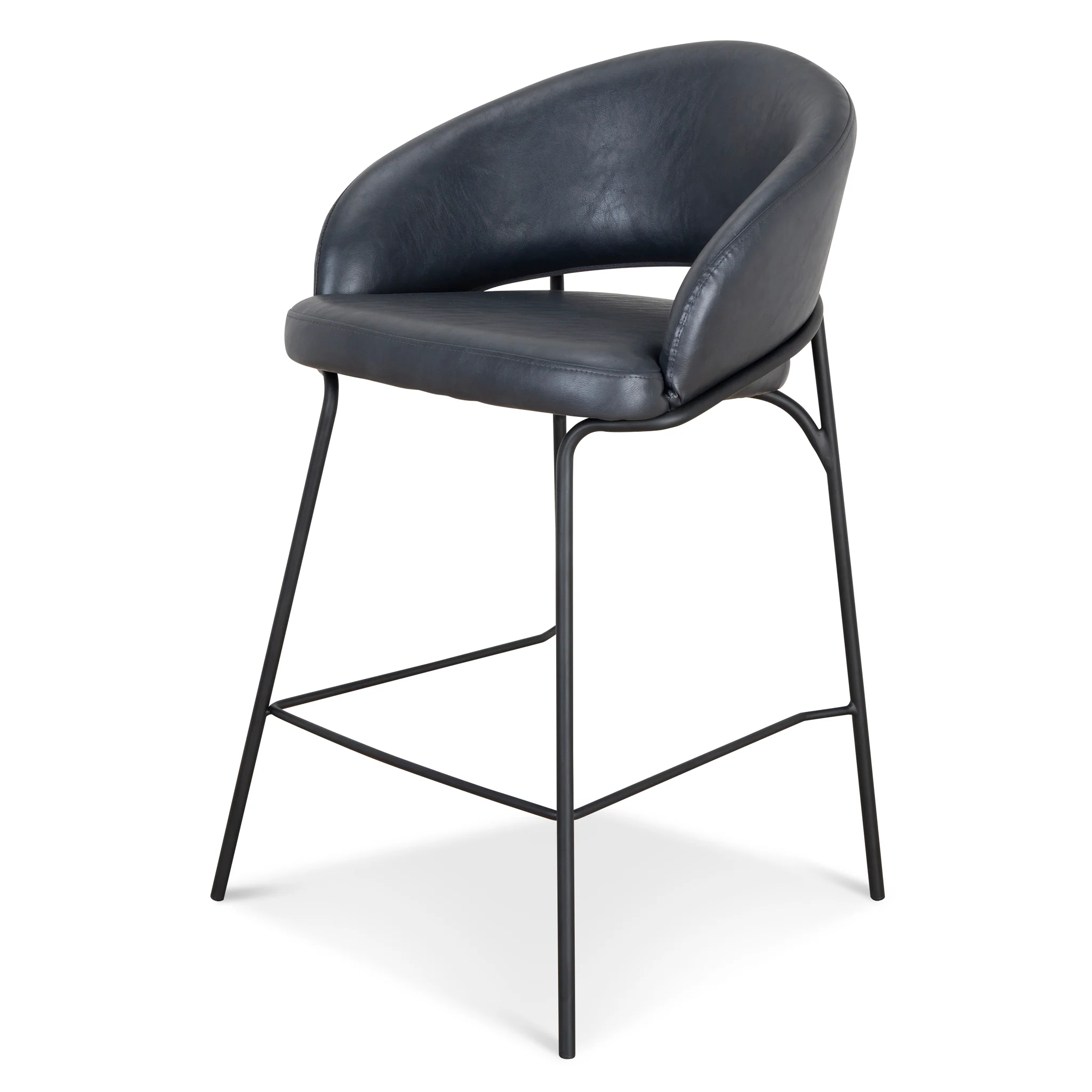 CBS10125-FH Fabric Bar Stool - Full Black (Set of 2) - Image 3