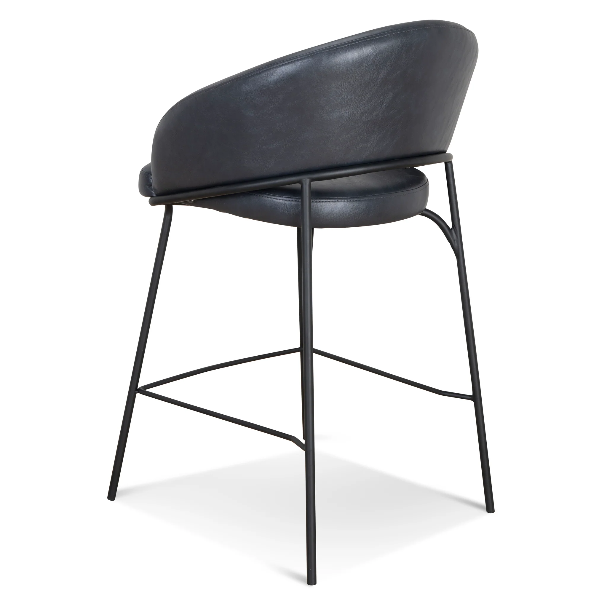 CBS10125-FH Fabric Bar Stool - Full Black (Set of 2) - Image 5