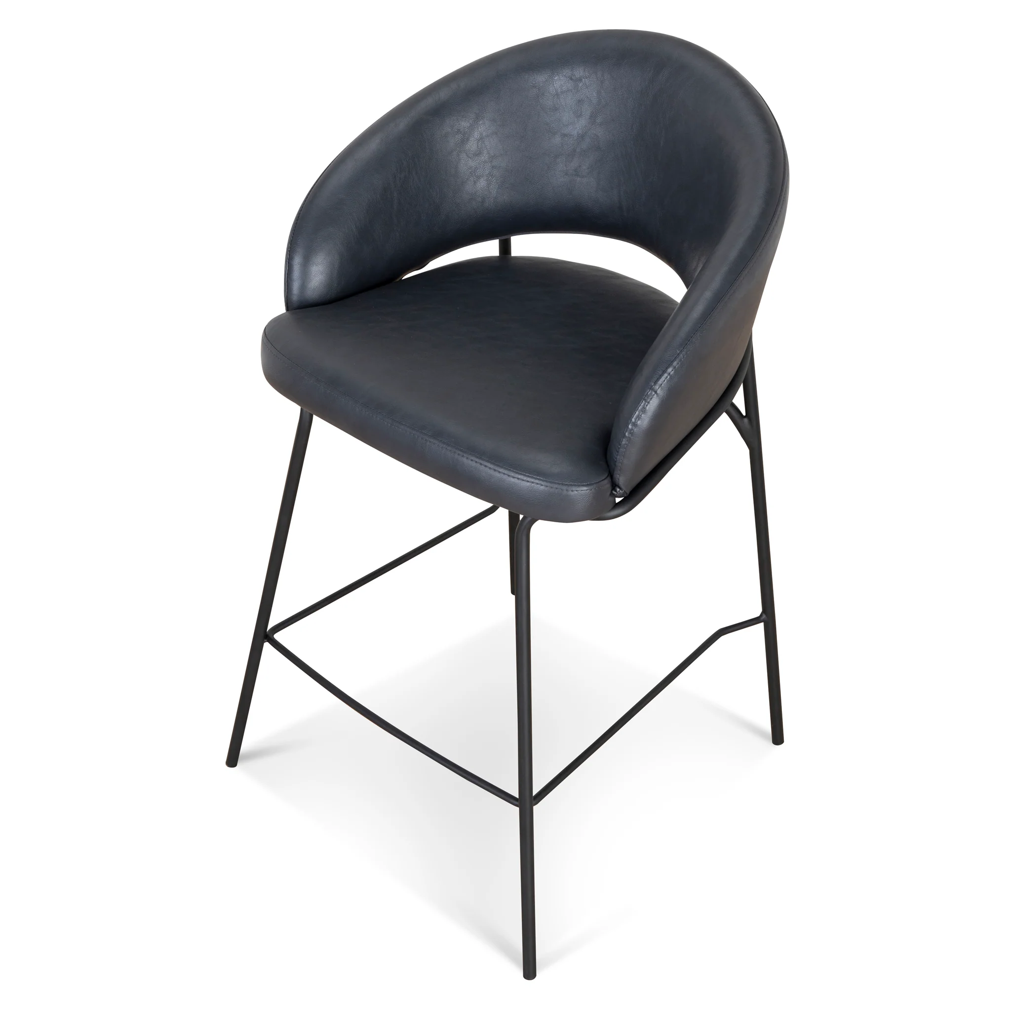 CBS10125-FH Fabric Bar Stool - Full Black (Set of 2) - Image 7