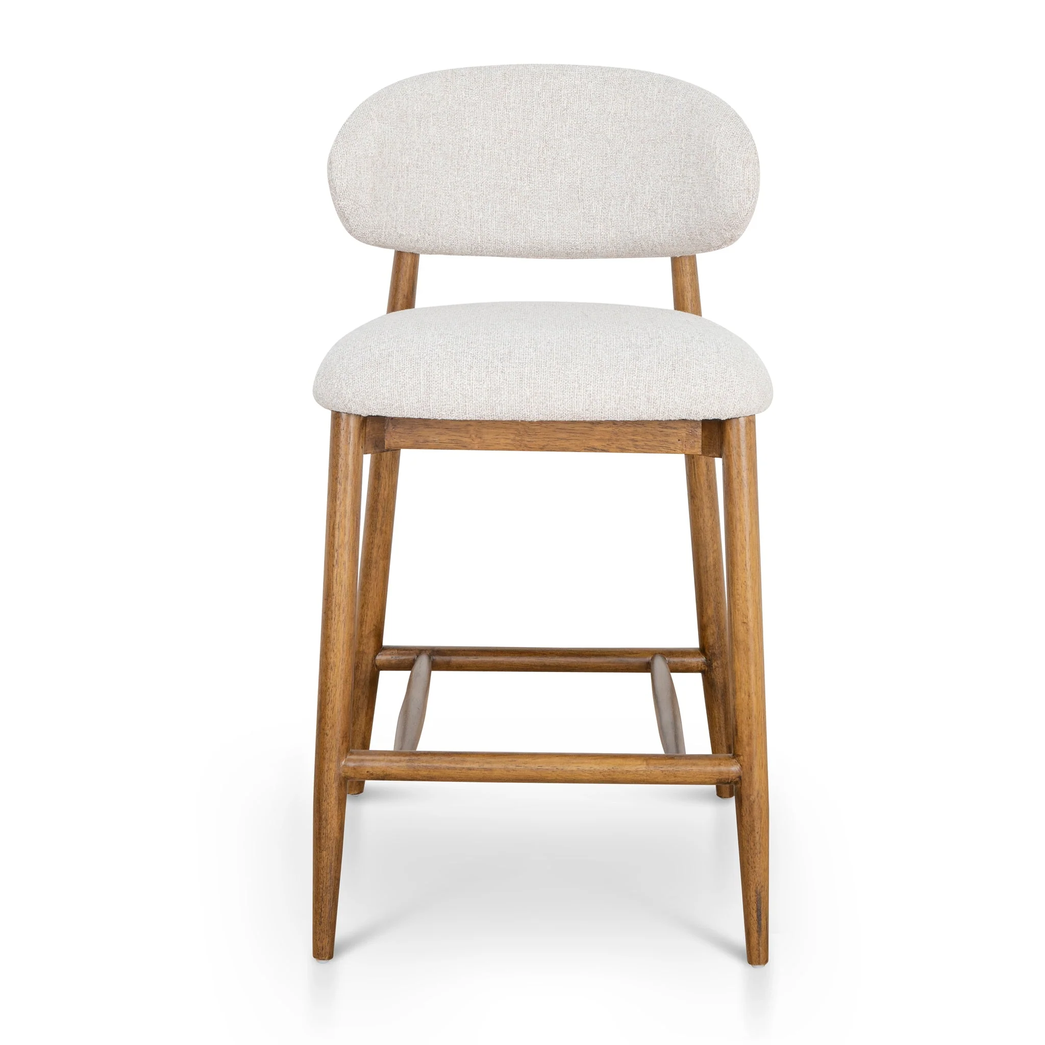 CBS10150-MY 65cm Coastal Beige Bar Stool - Walnut - Image 3