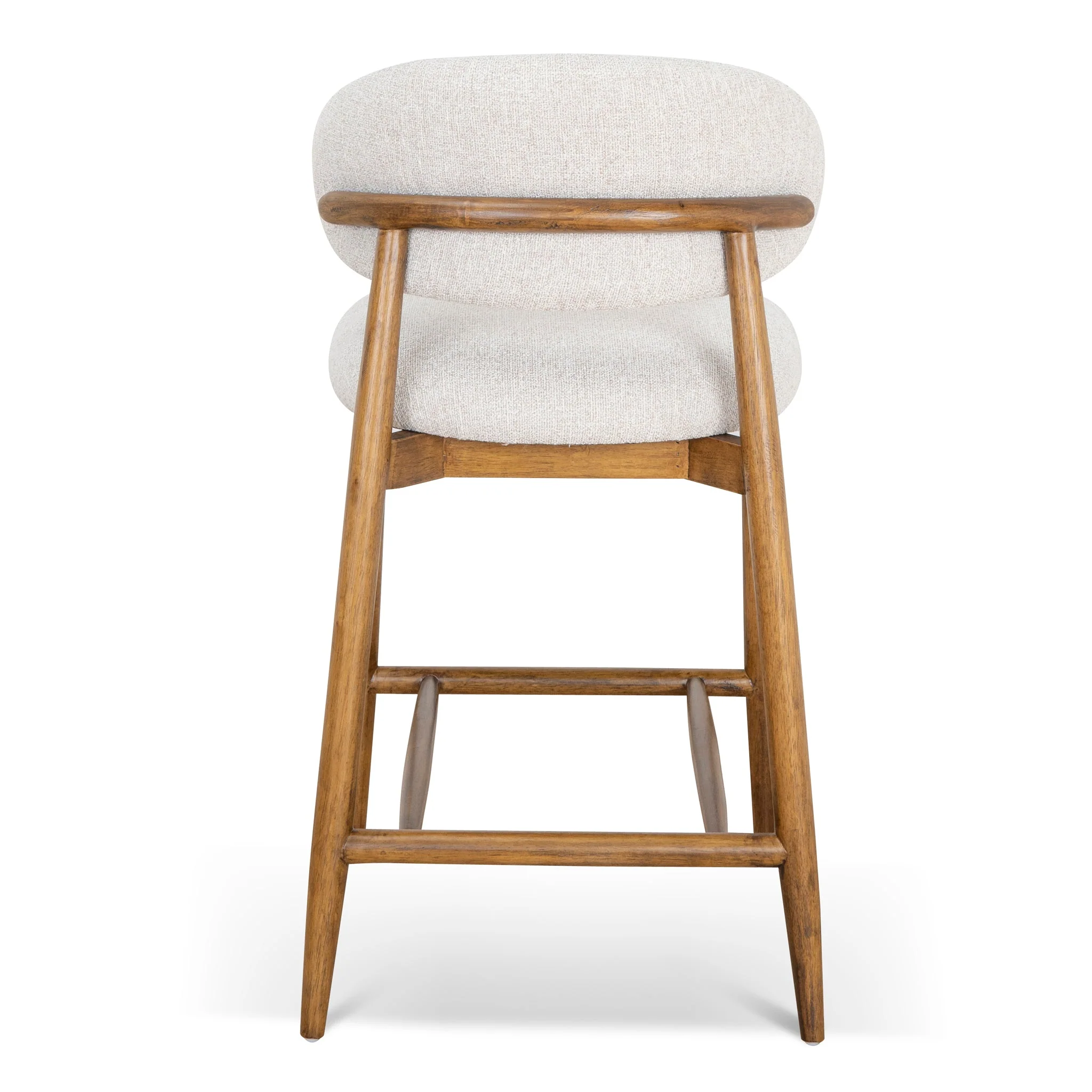 CBS10150-MY 65cm Coastal Beige Bar Stool - Walnut - Image 6