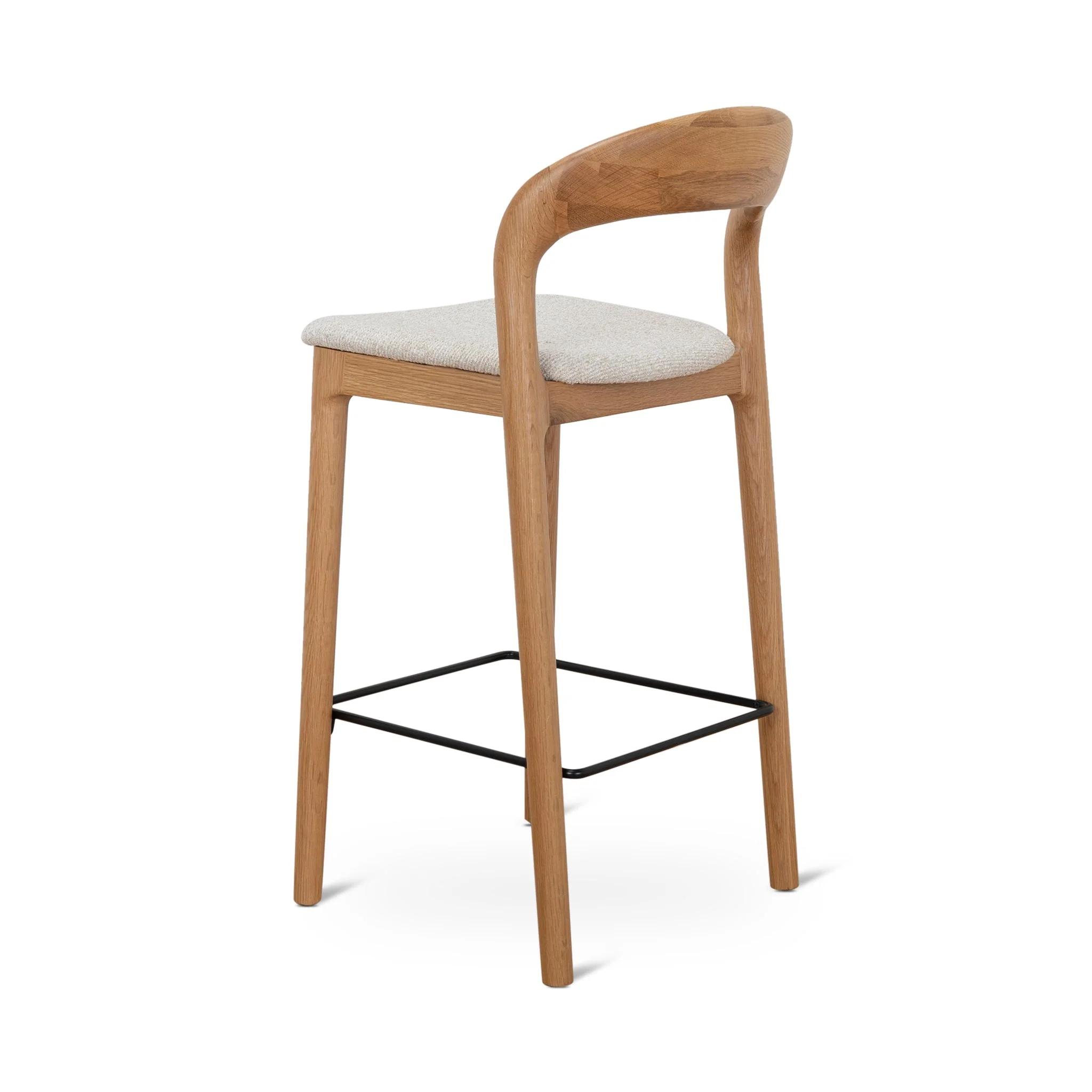 CBS10180-SD 65cm Natural Bar Stool - Beige (Set of 2) - Image 3