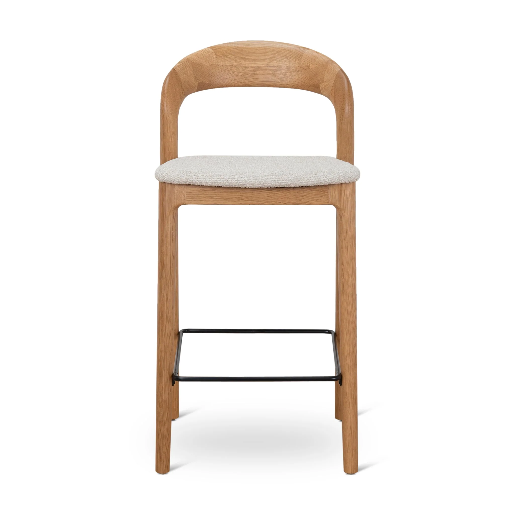 CBS10180-SD 65cm Natural Bar Stool - Beige (Set of 2) - Image 4