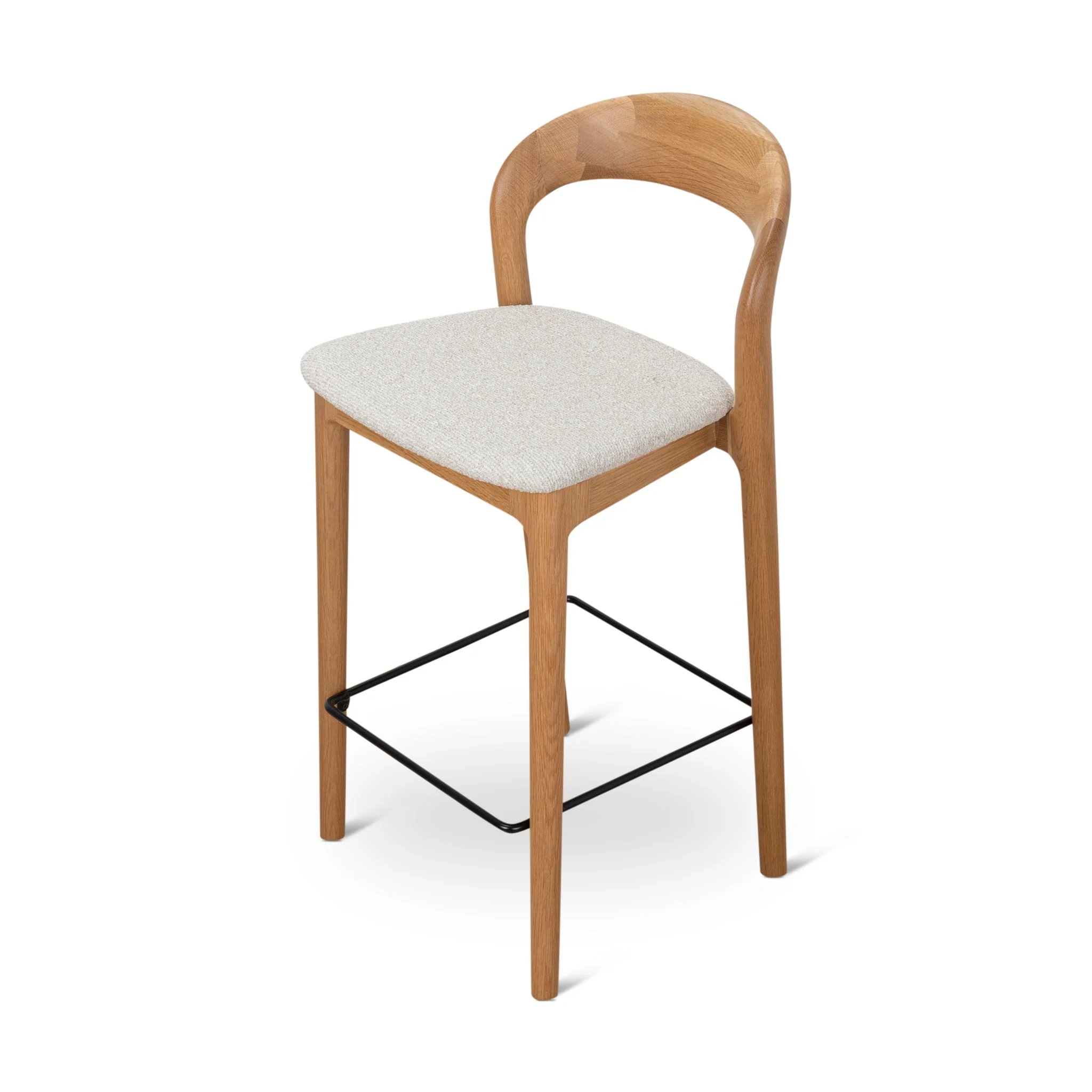 CBS10180-SD 65cm Natural Bar Stool - Beige (Set of 2) - Image 5