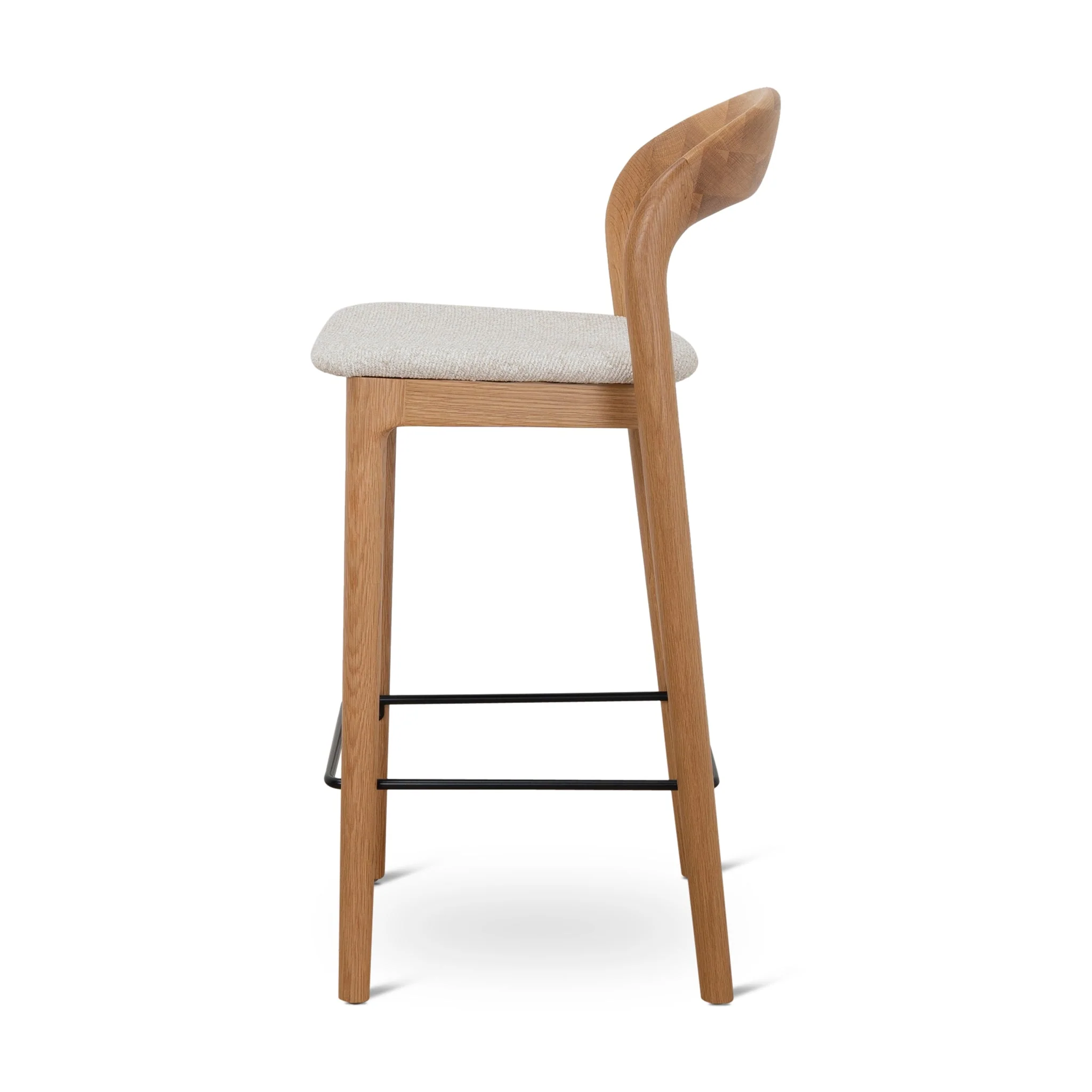 CBS10180-SD 65cm Natural Bar Stool - Beige (Set of 2) - Image 6