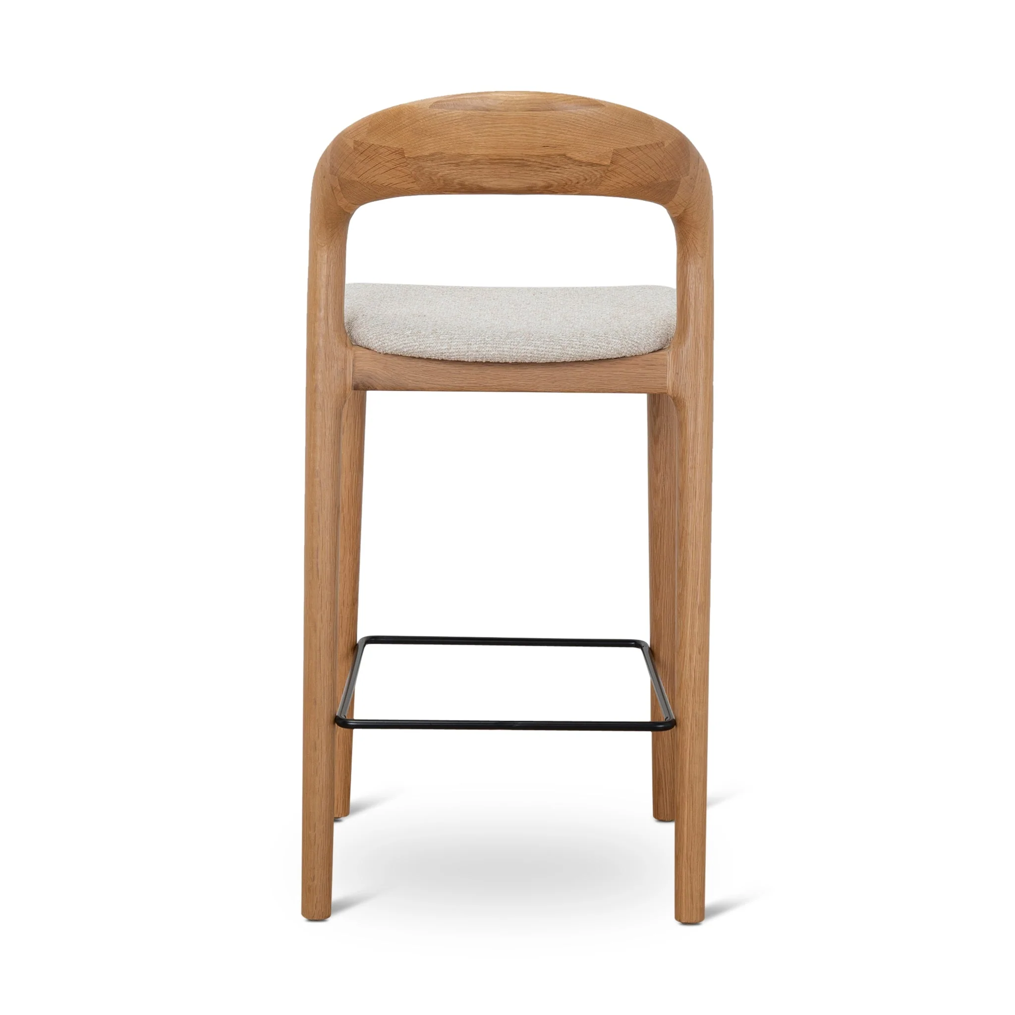 CBS10180-SD 65cm Natural Bar Stool - Beige (Set of 2) - Image 7