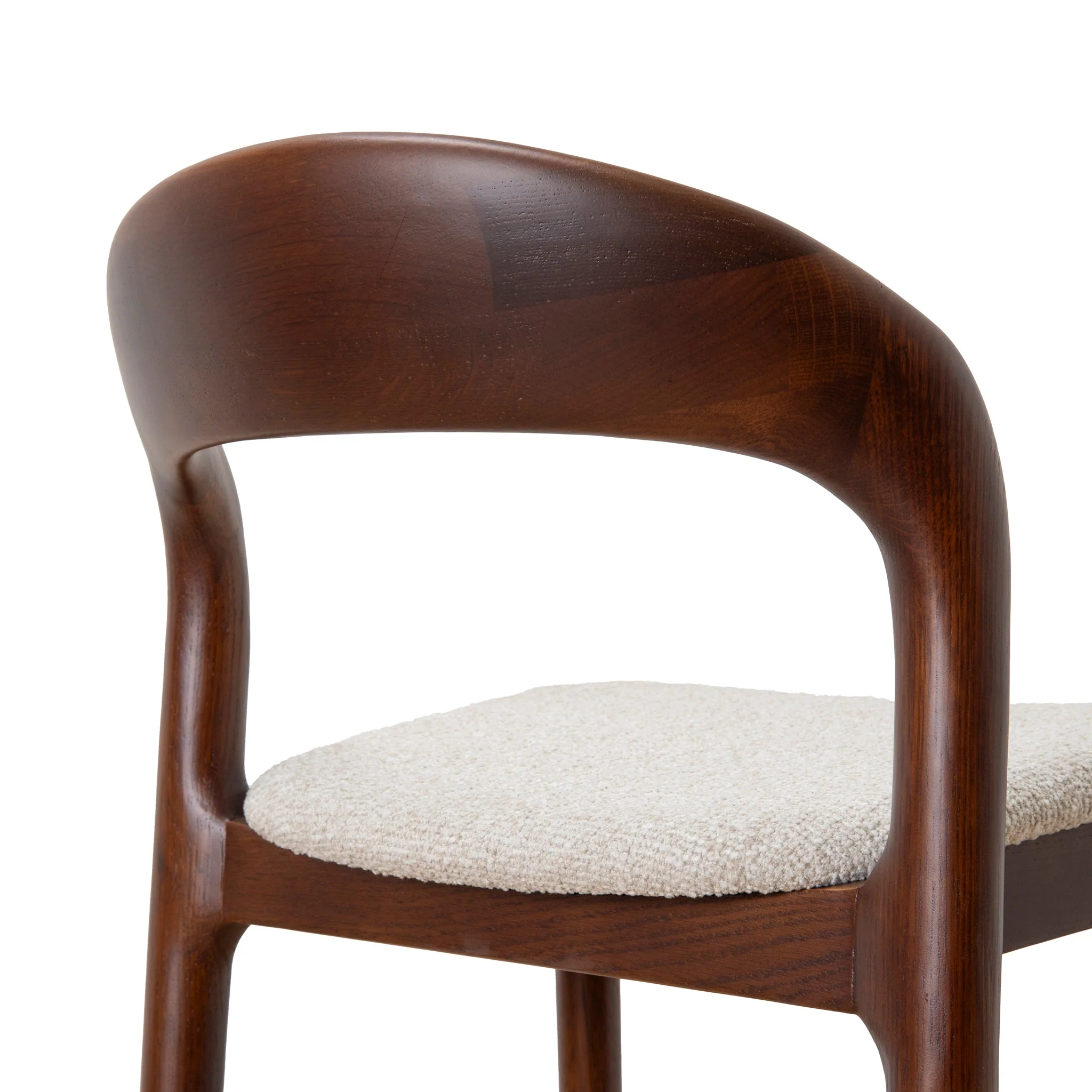 CBS10181-SD 65cm Dark Brown Bar Stool - Beige (Set of 2) - Image 9