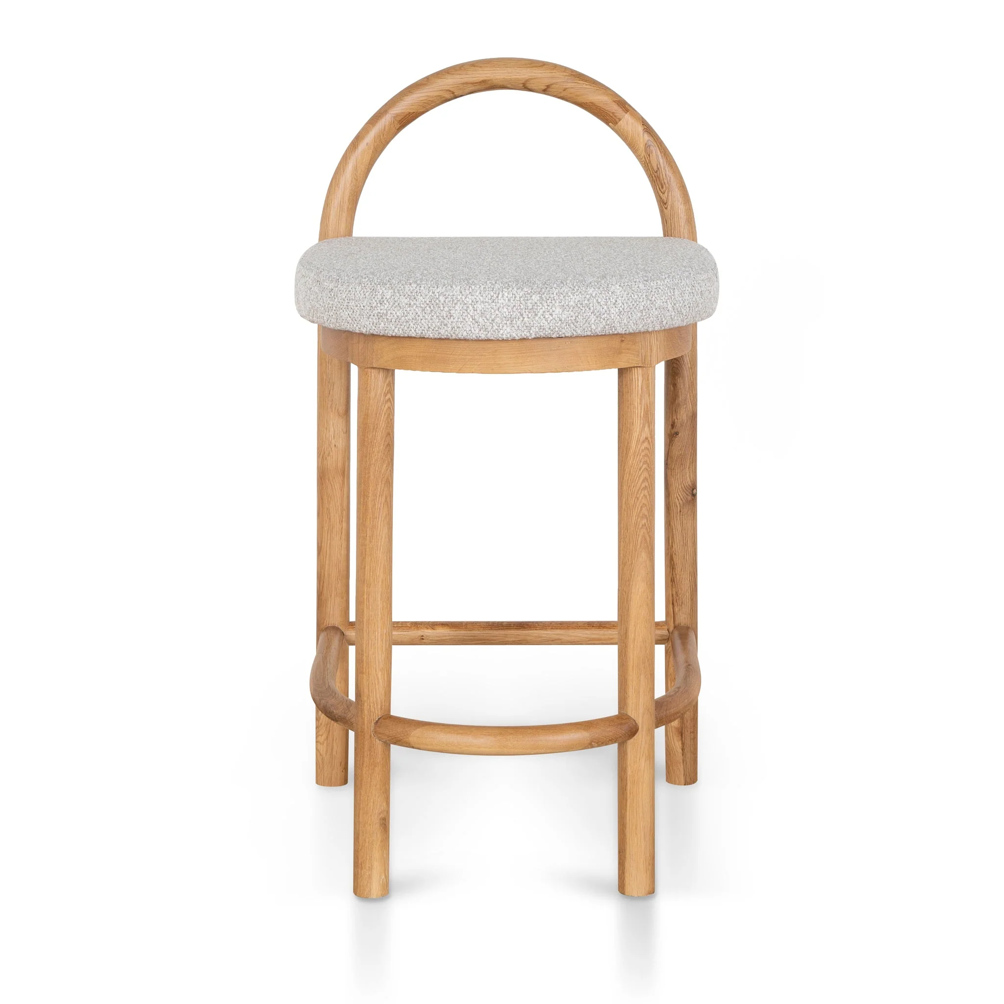 CBS10200-LJ 66cm Natural Bar Stool - Clay Grey - Image 2