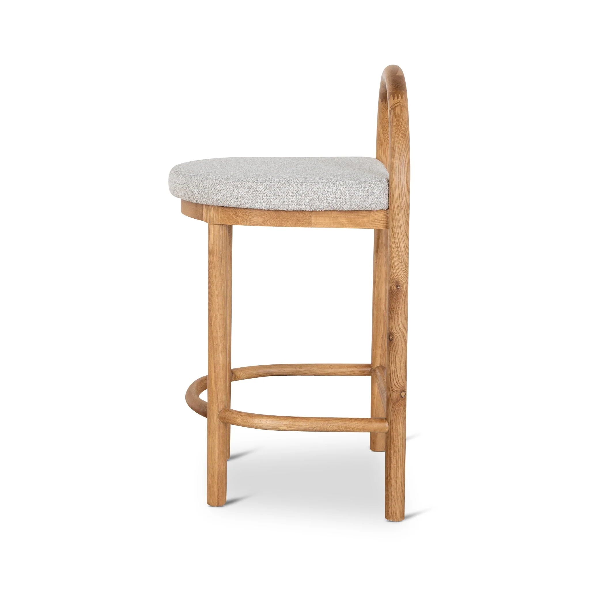 CBS10200-LJ 66cm Natural Bar Stool - Clay Grey - Image 3