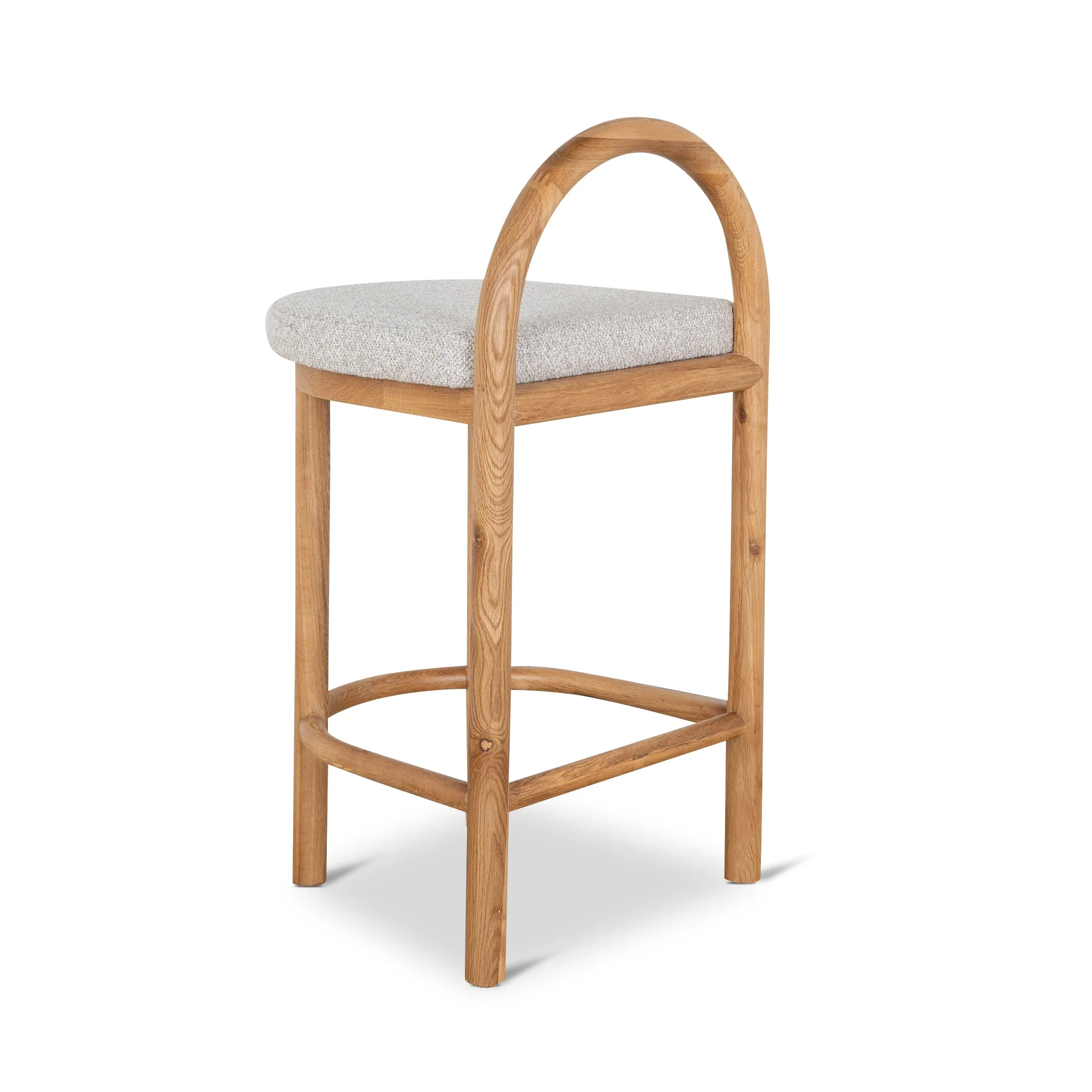 CBS10200-LJ 66cm Natural Bar Stool - Clay Grey - Image 4