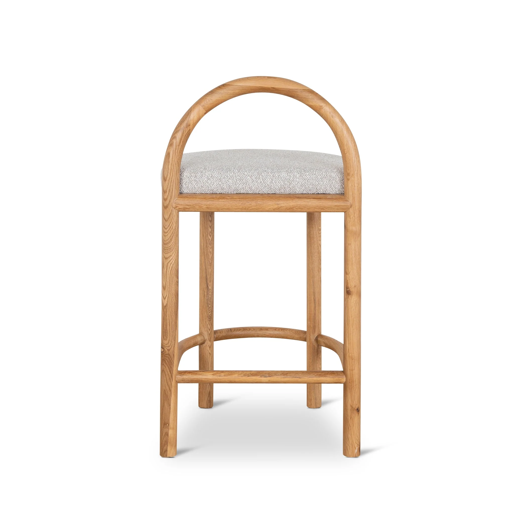 CBS10200-LJ 66cm Natural Bar Stool - Clay Grey - Image 5