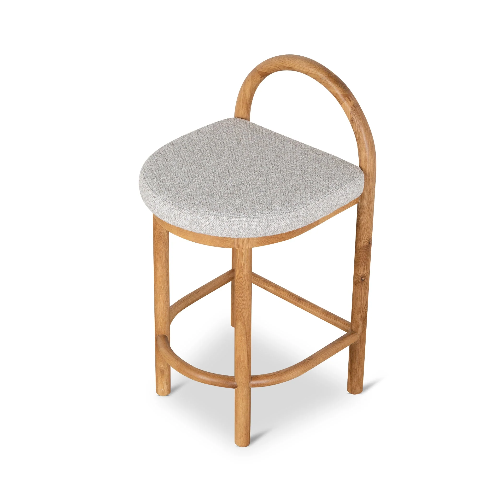 CBS10200-LJ 66cm Natural Bar Stool - Clay Grey - Image 6