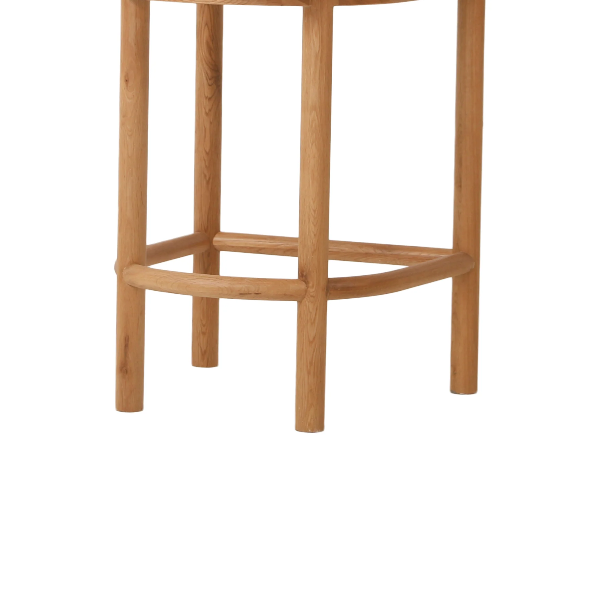 CBS10257-LJ 66cm Natural Bar Stool - Black Seat - Image 10