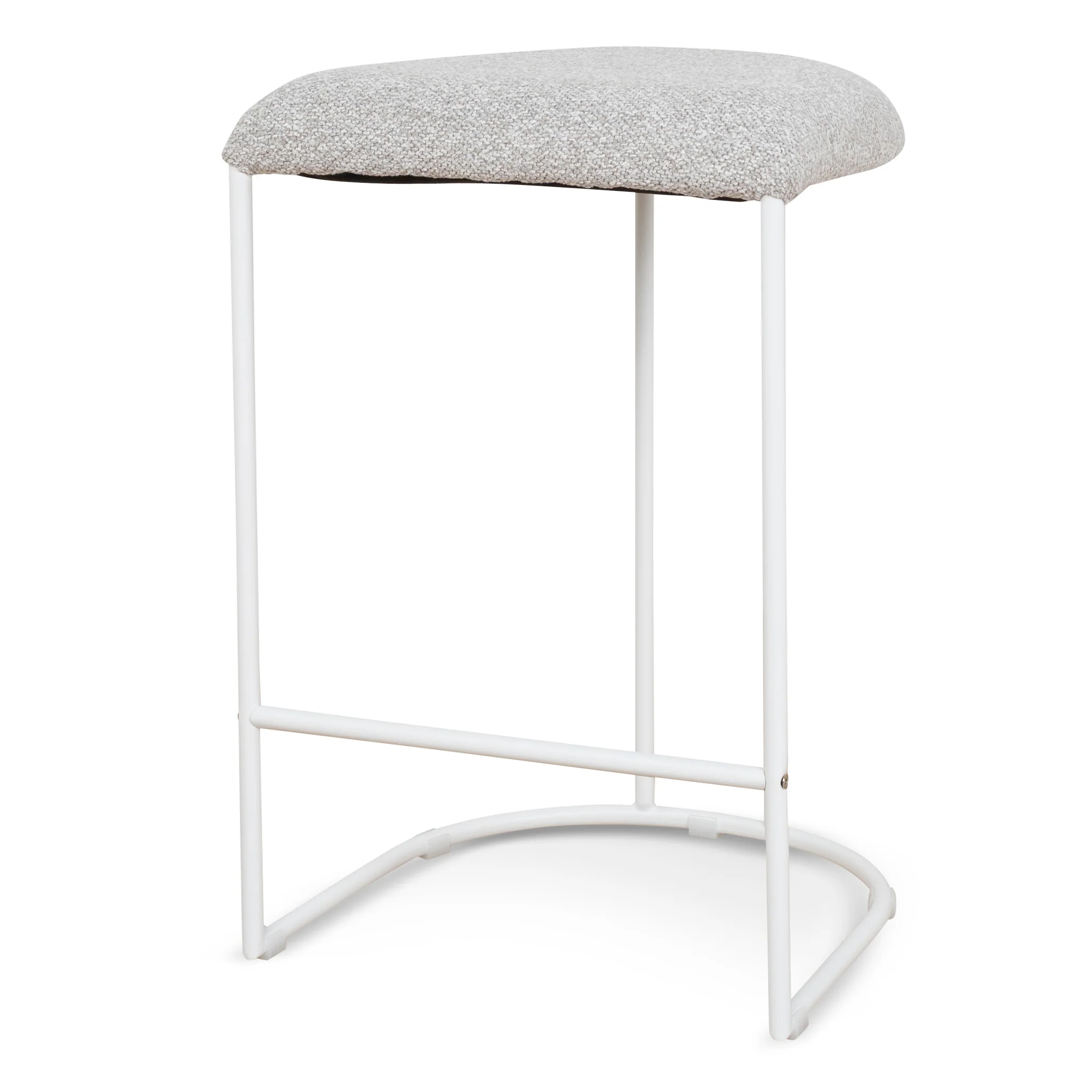CBS10301-FH 65cm White Bar Stool - Clay Grey (Set of 2) - Image 2