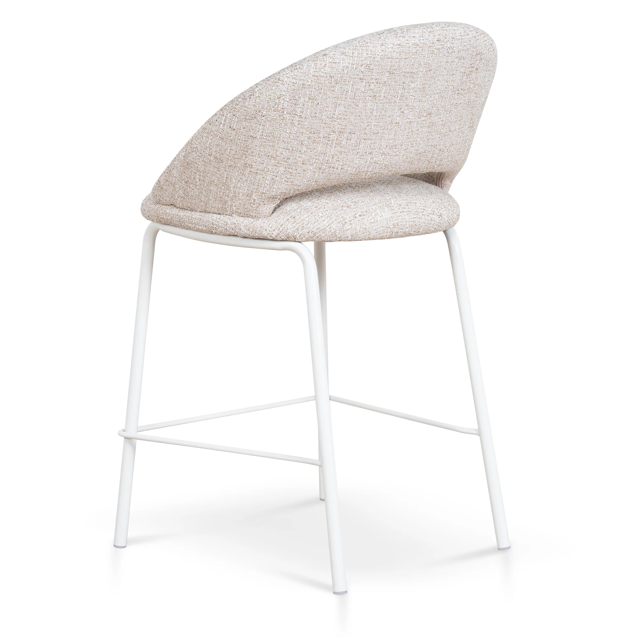 CBS10344-FH White Bar Stool - Pale Beige (Set of 2) - Image 5